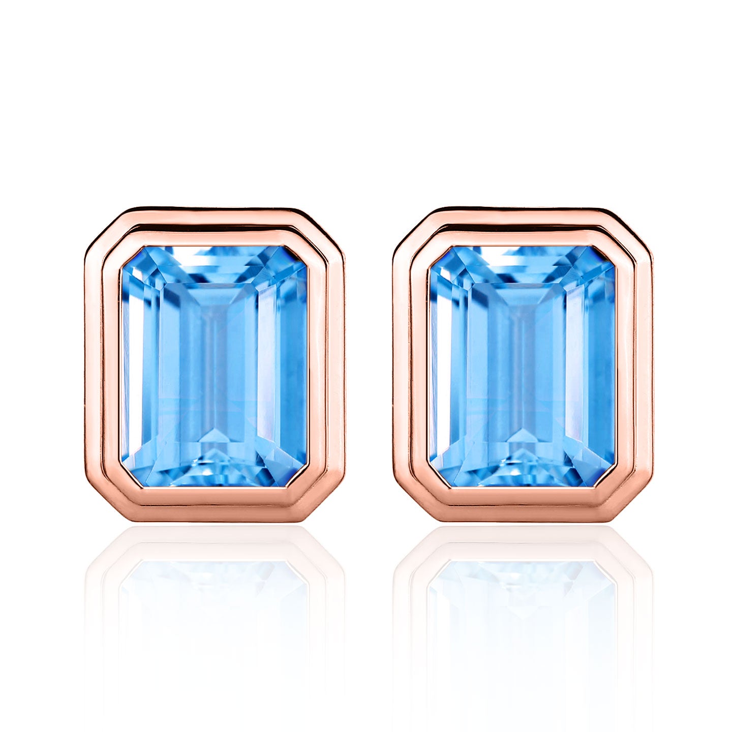 Bella Emerald-Cut Topaz Earrings