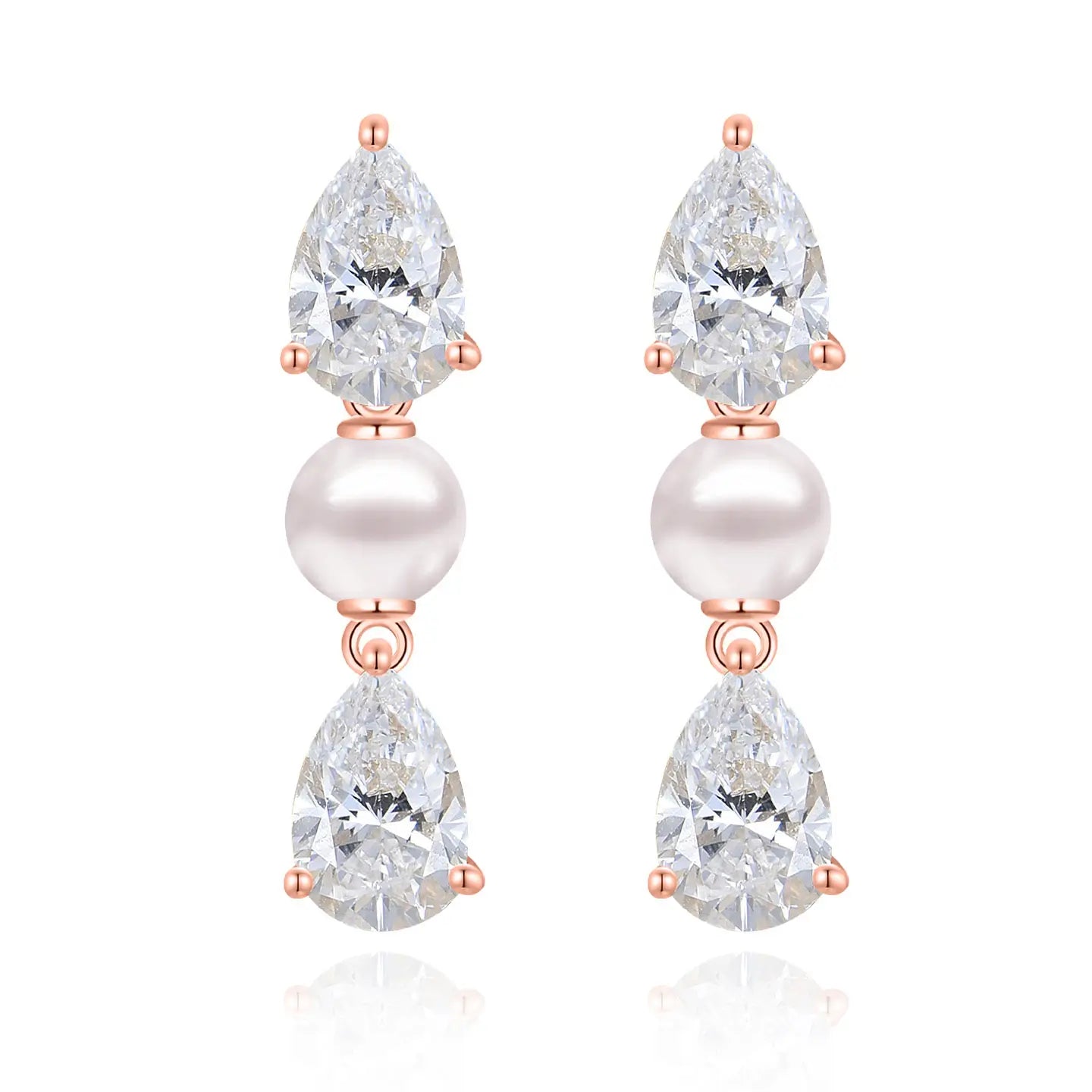 Venus Tears Lab Grown Diamond Pearl Drop Earrings