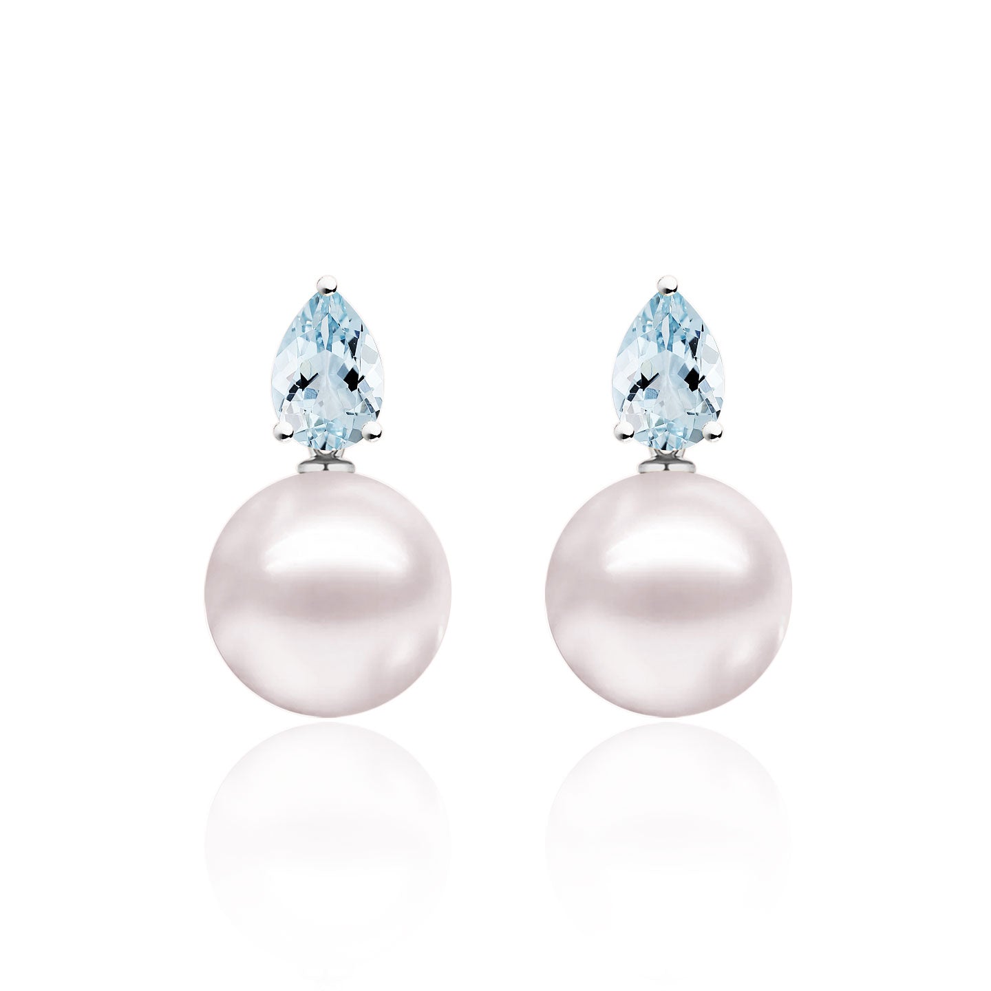 Venus Tears Aquamarine Pearl Convertible Earrings