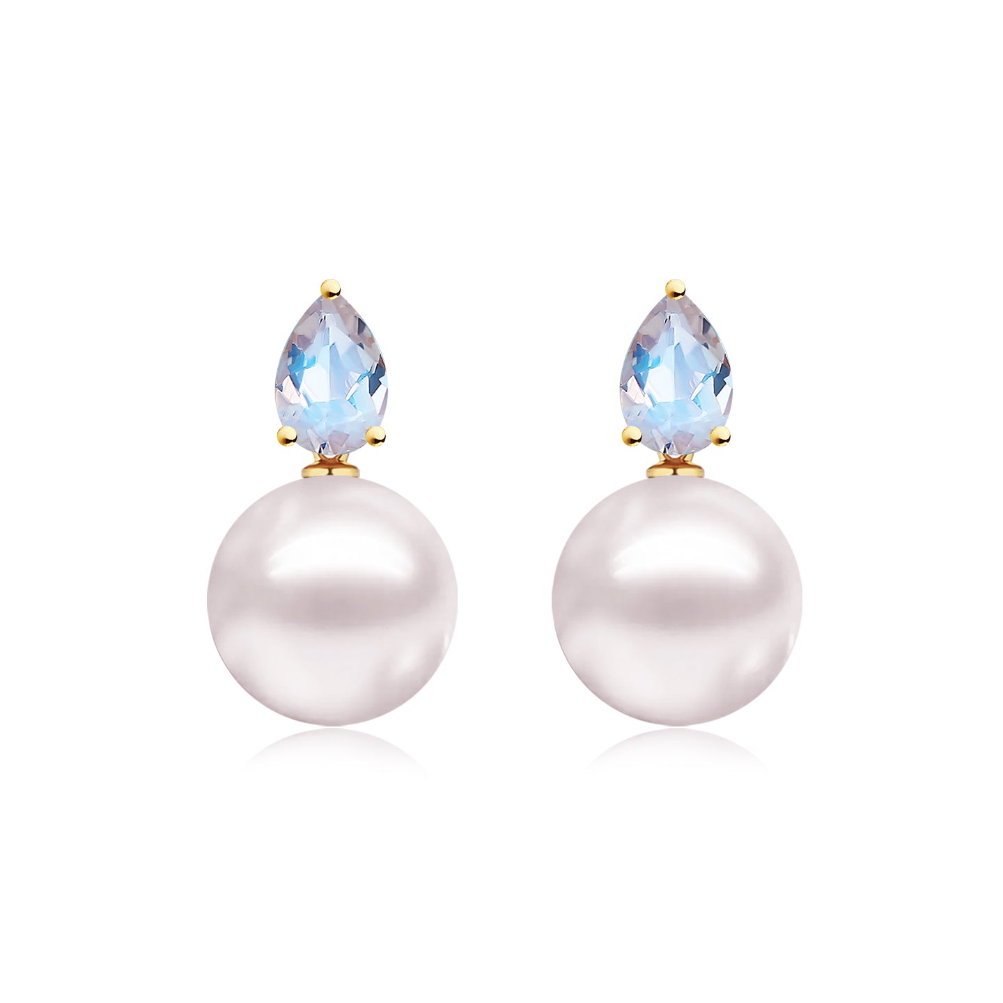 Venus Tears Moonstone Pearl Convertible Earrings
