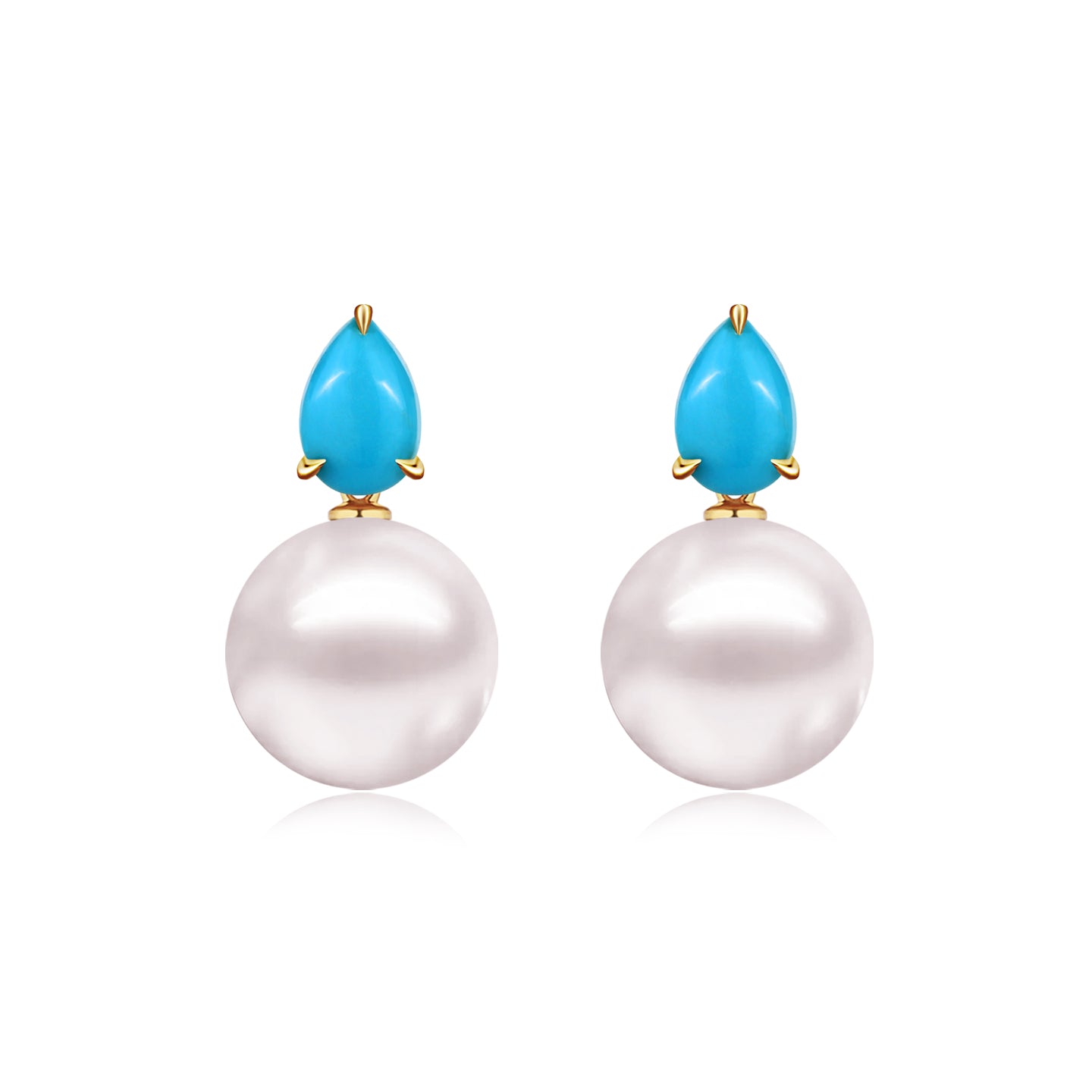 Venus Tears Turquoise Pearl Convertible Earrings