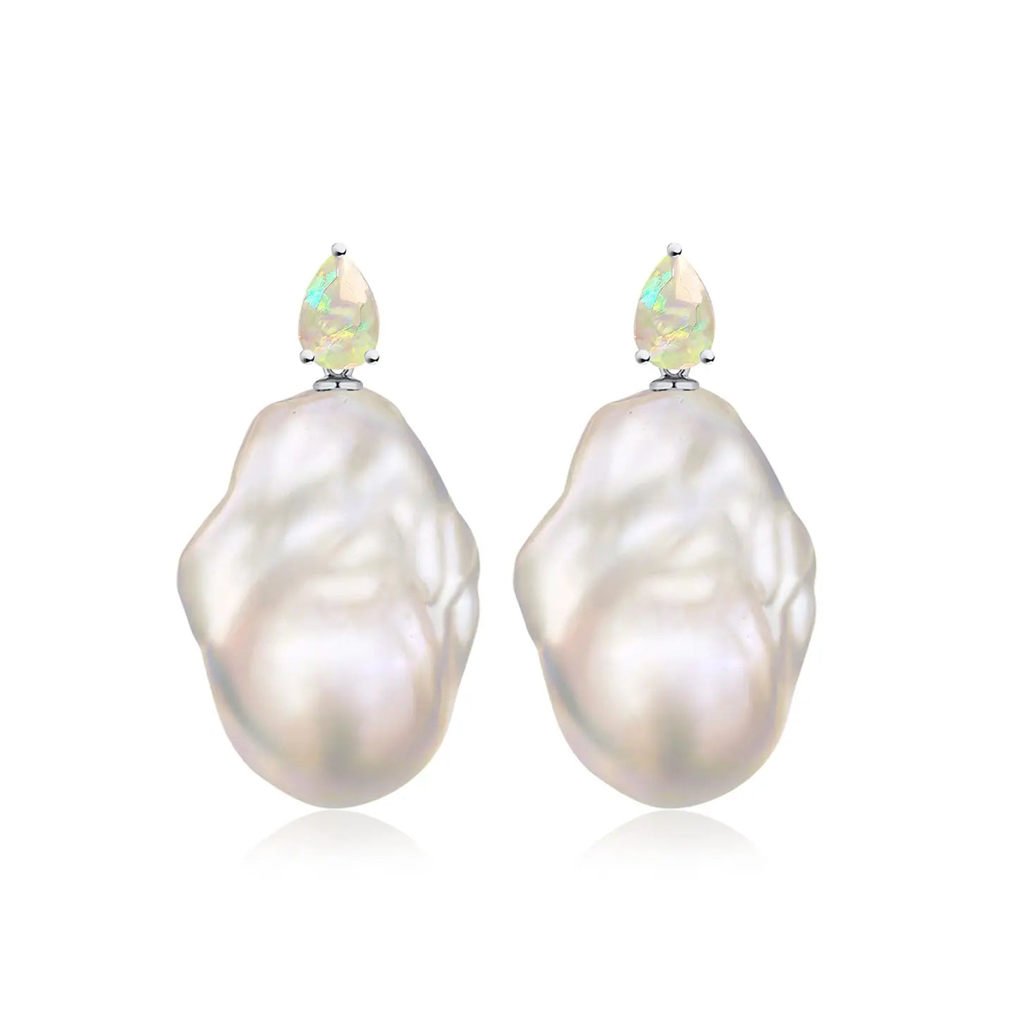 Venus Tears Opal Baroque Pearl Convertible Drop Earrings