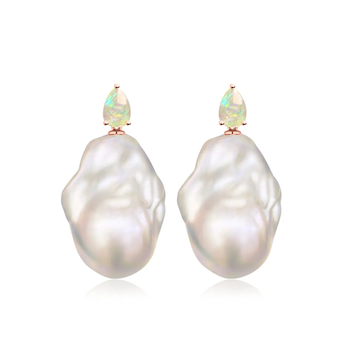 Venus Tears Opal Baroque Pearl Convertible Drop Earrings