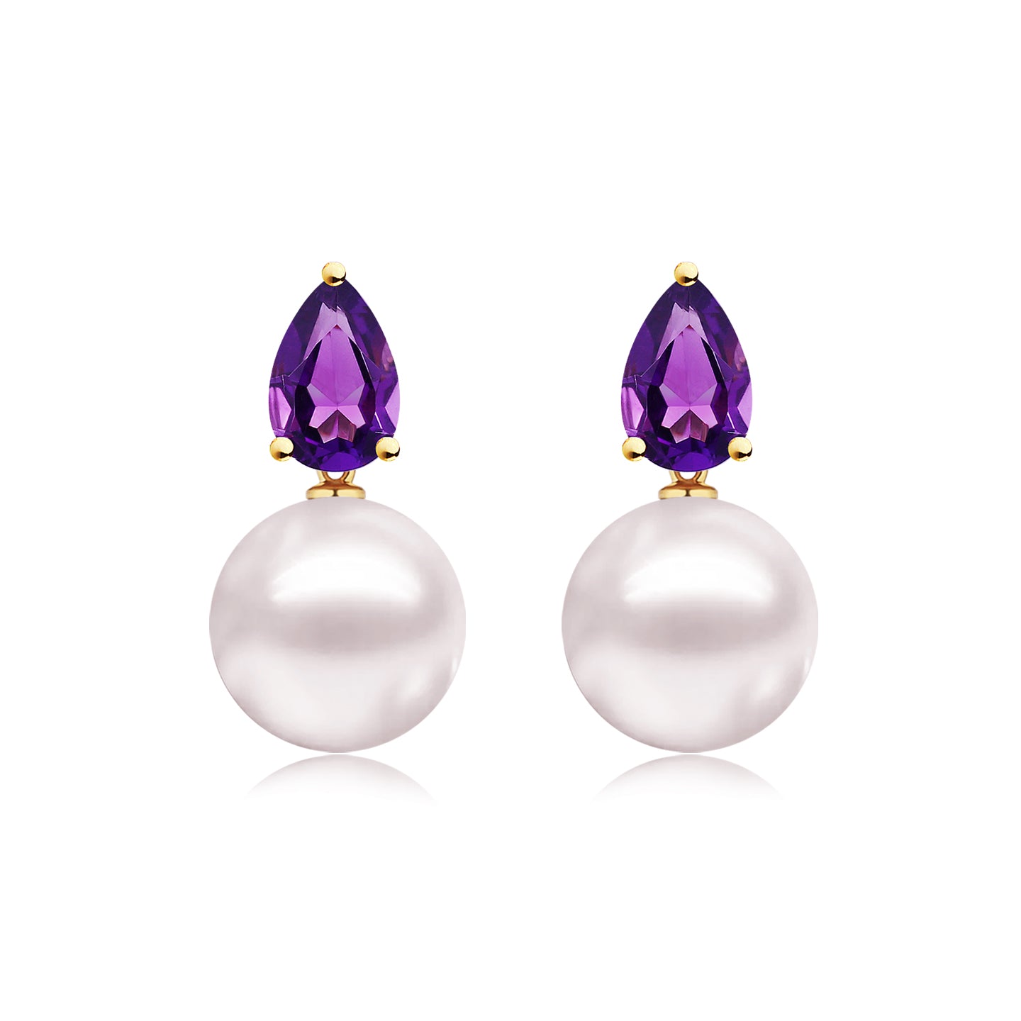 Venus Tears Amethyst Pearl Convertible Earrings