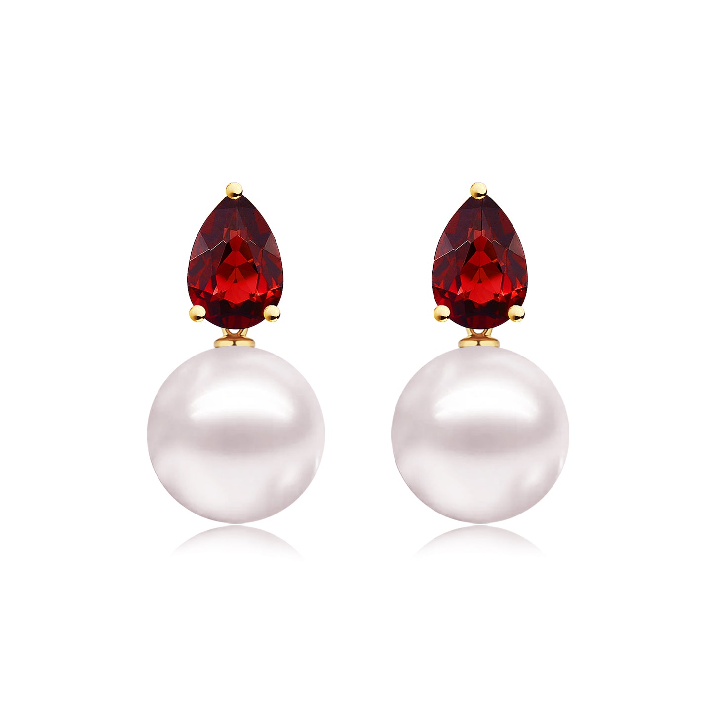 Venus Tears Garnet Pearl Convertible Earrings