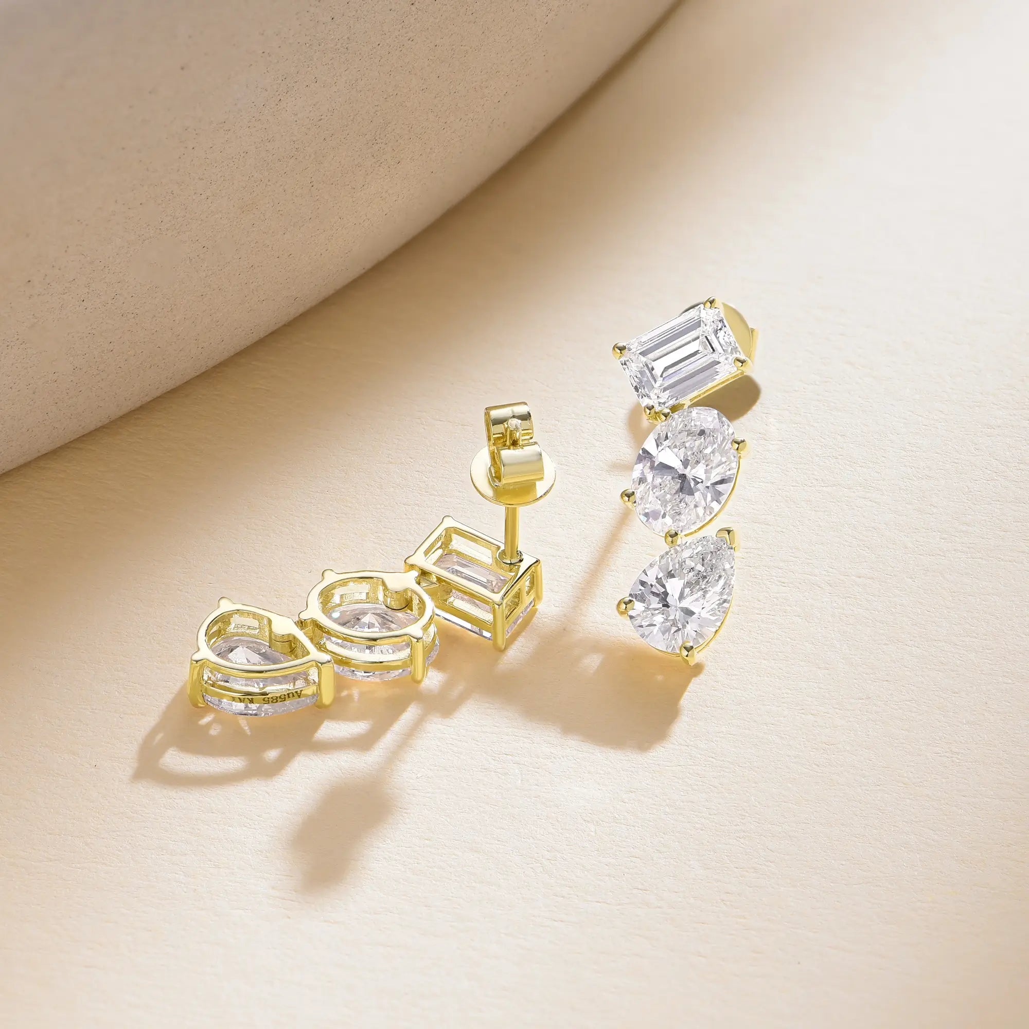 4.20ct Lab Grown Diamond Drop Earrings in 14k solid gold
