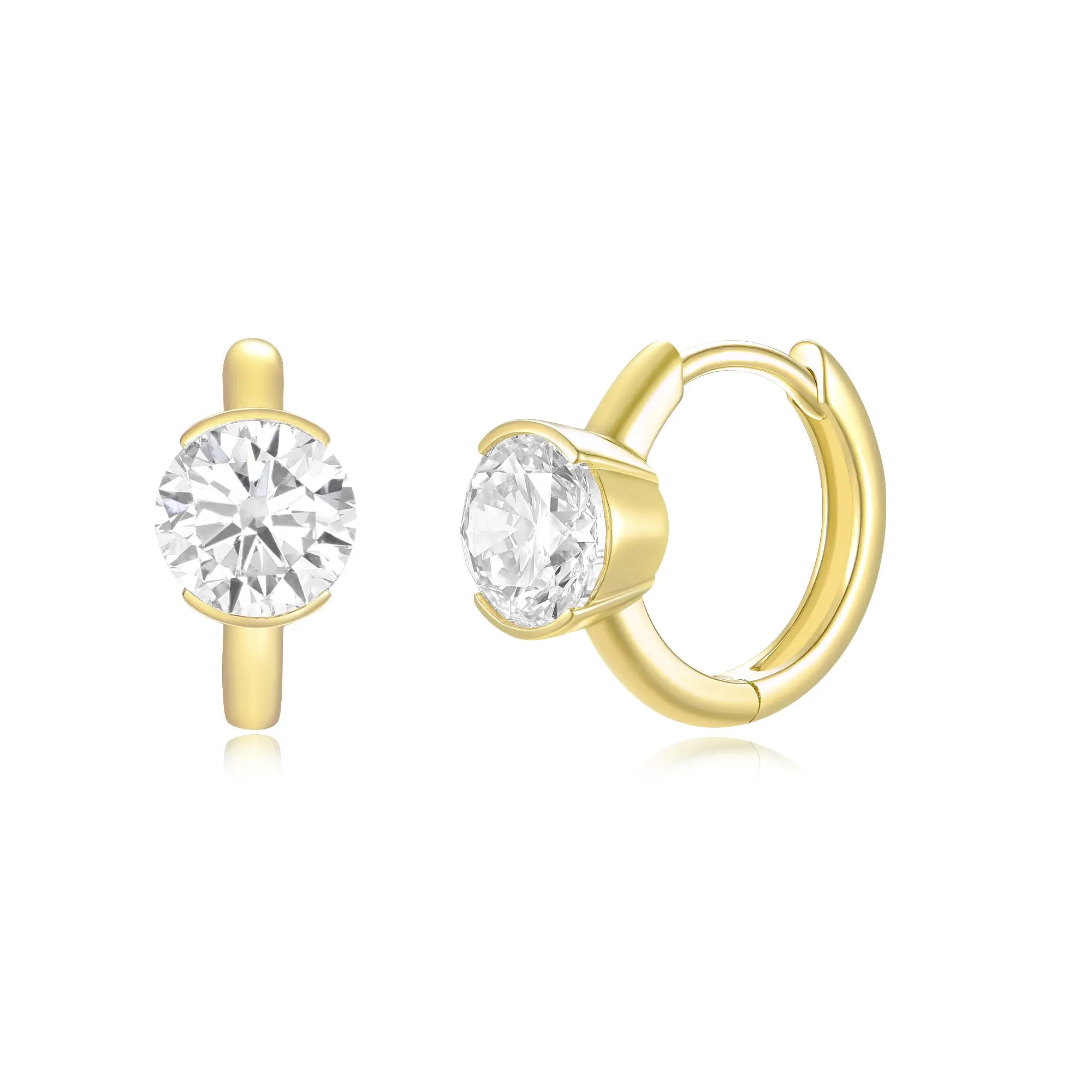 Pure Glow 2.00ctw Lab Grown Diamond Hoop Earrings in 14k gold