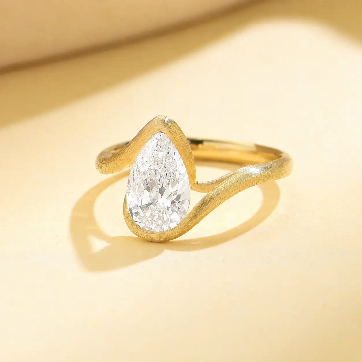 Eternal Wave Pear Lab Grown Diamond Ring