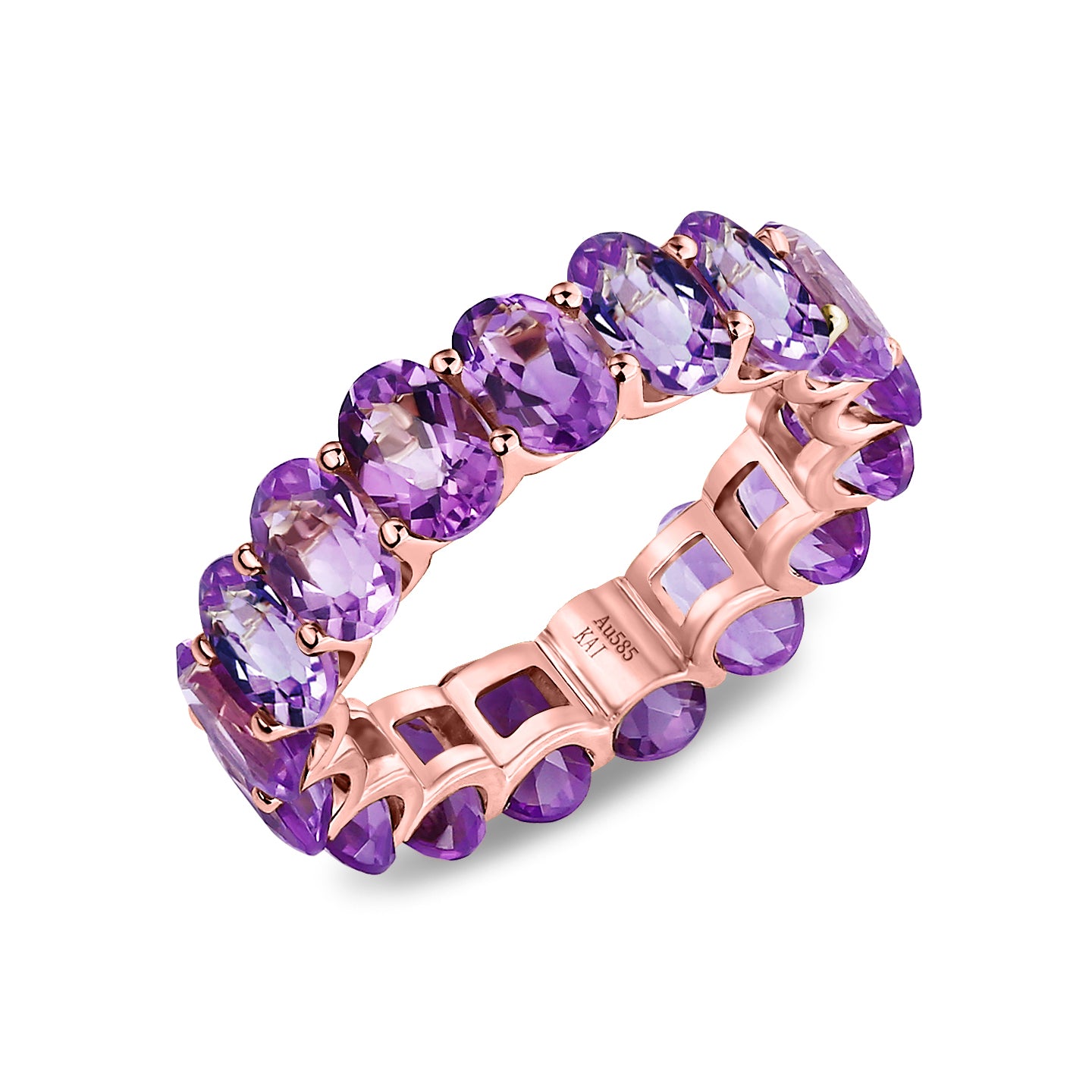 Nora Oval Amethyst Eternity Ring