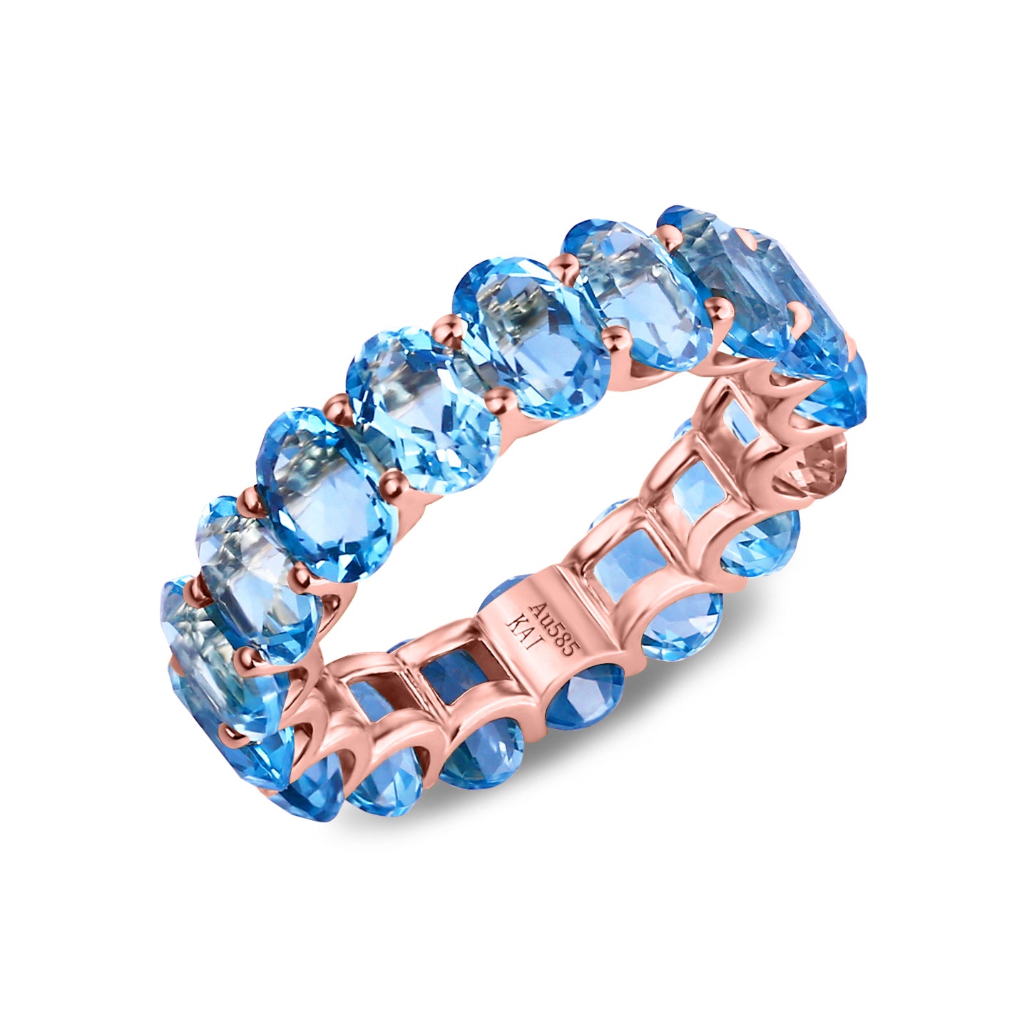 Nora Oval Topaz Eternity Ring