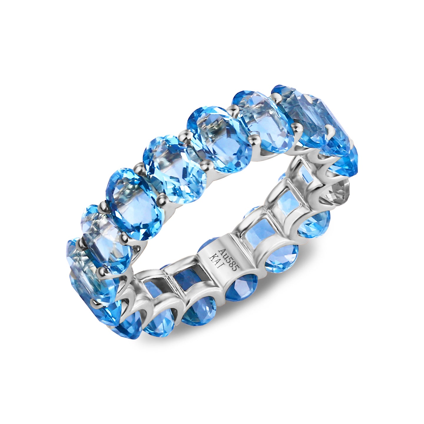 Nora Oval Topaz Eternity Ring