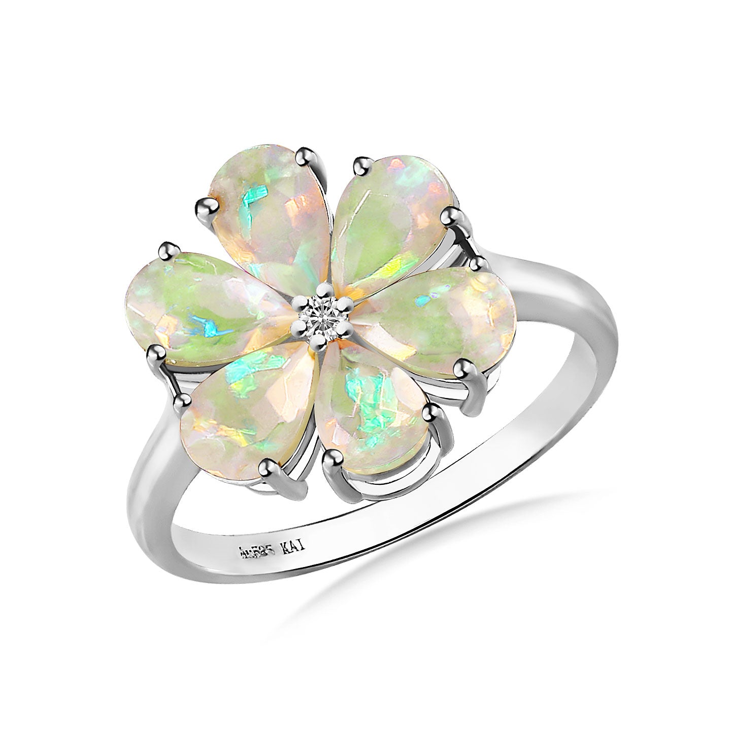 Flora Opal Diamond Ring