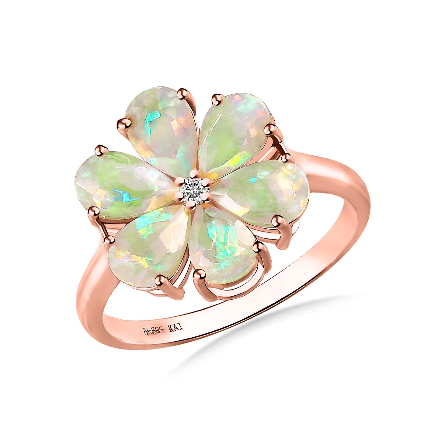 Flora Opal Diamond Ring