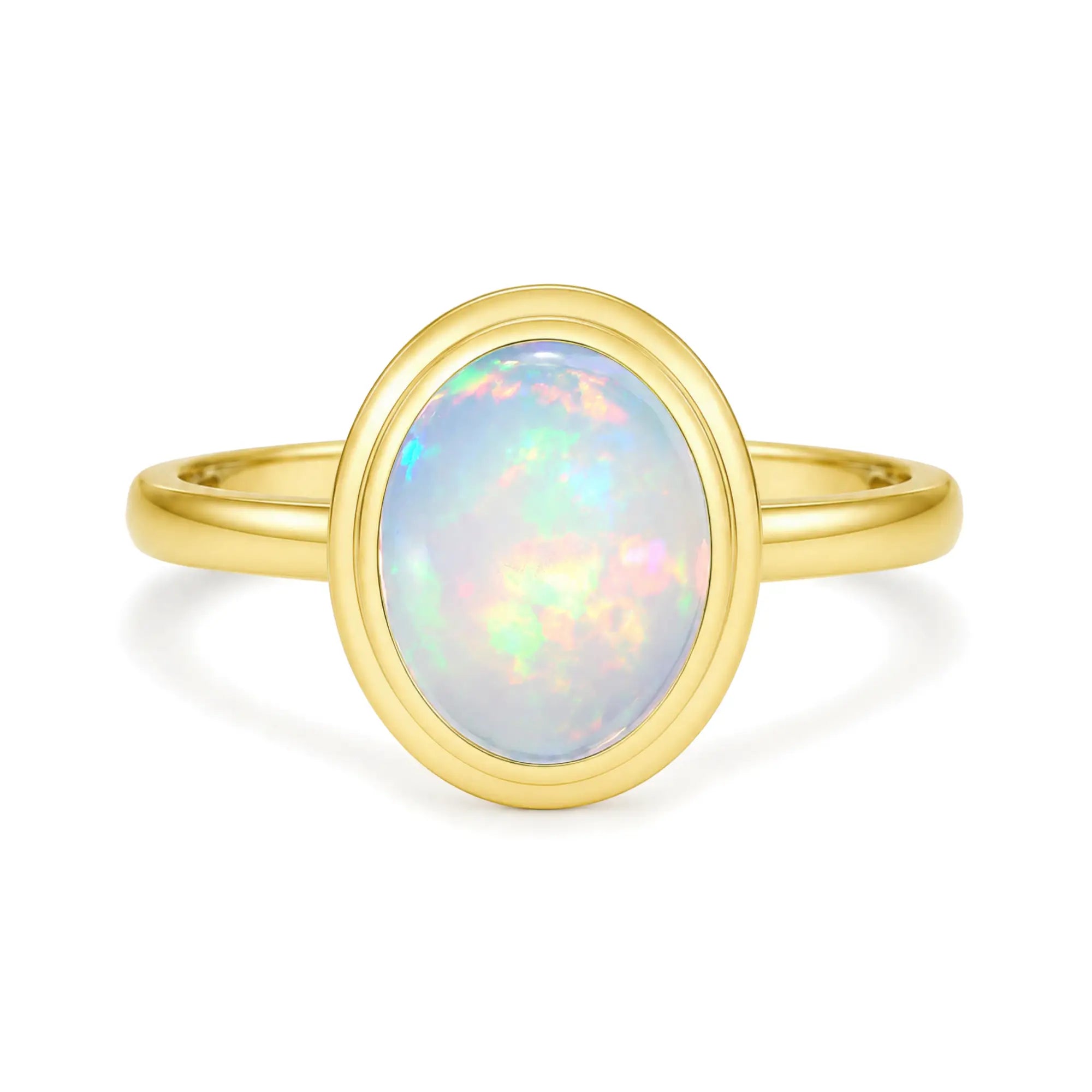 Kai 14k Gold Bella North-South Natural 1.5ctw Oval Opal Ring