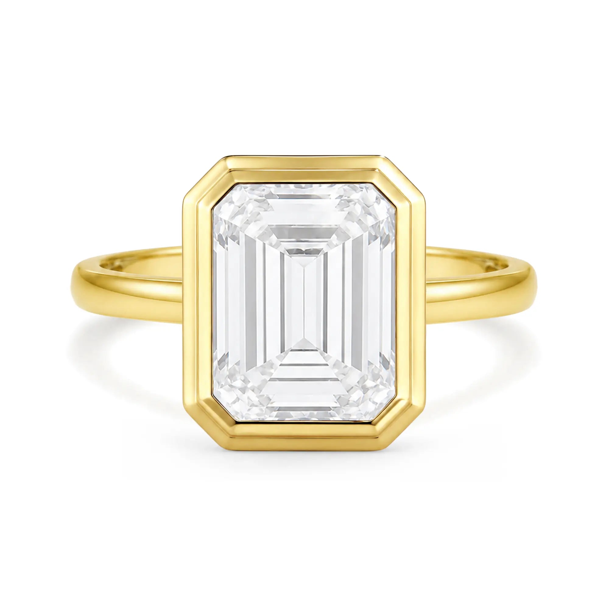 Kai 14k Gold Bella North-South Emerald-Cut 2ct Lab Grown Diamond Ring