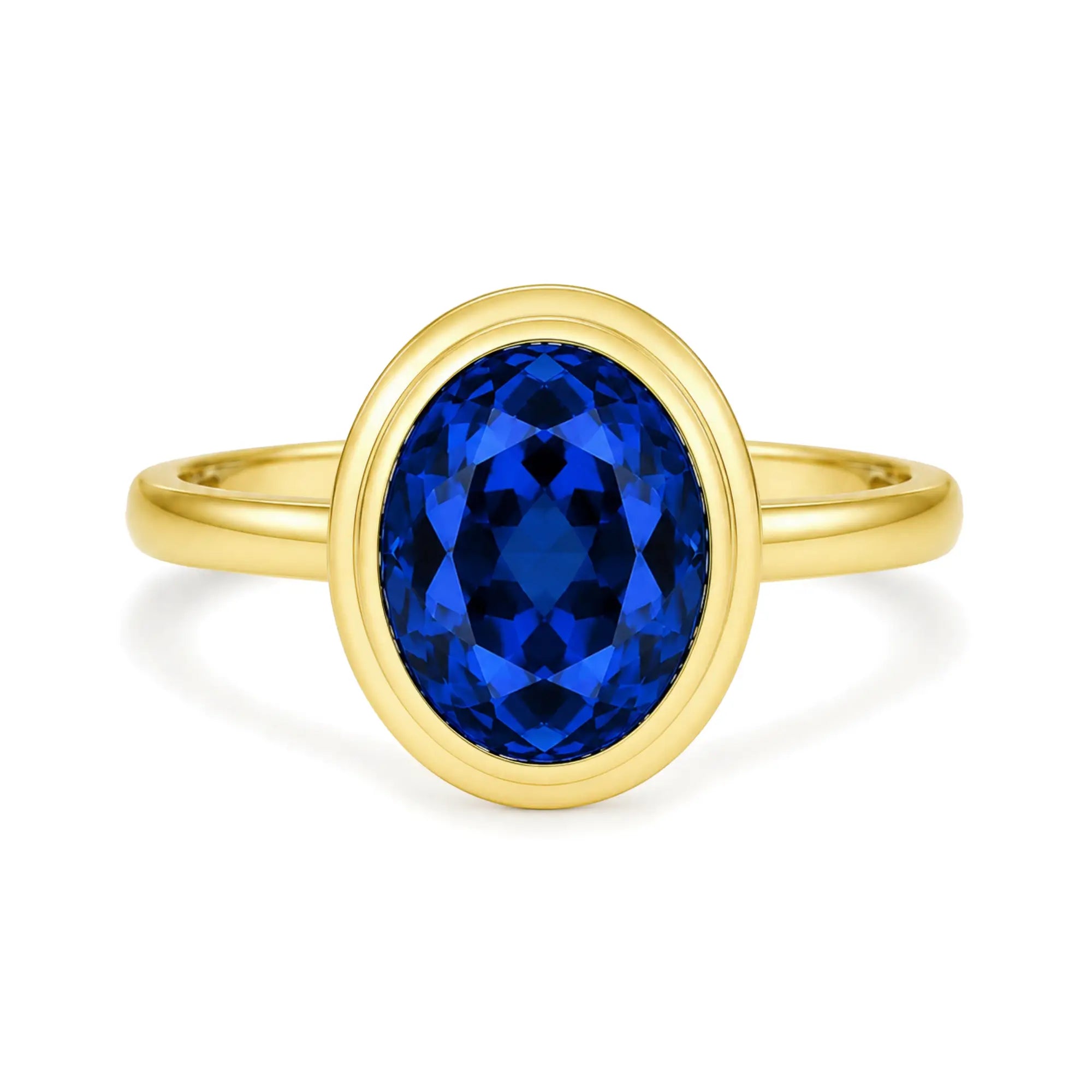 Kai 14k gold Bella North-East 2.5ctw Oval Lab Grown Sapphire Ring