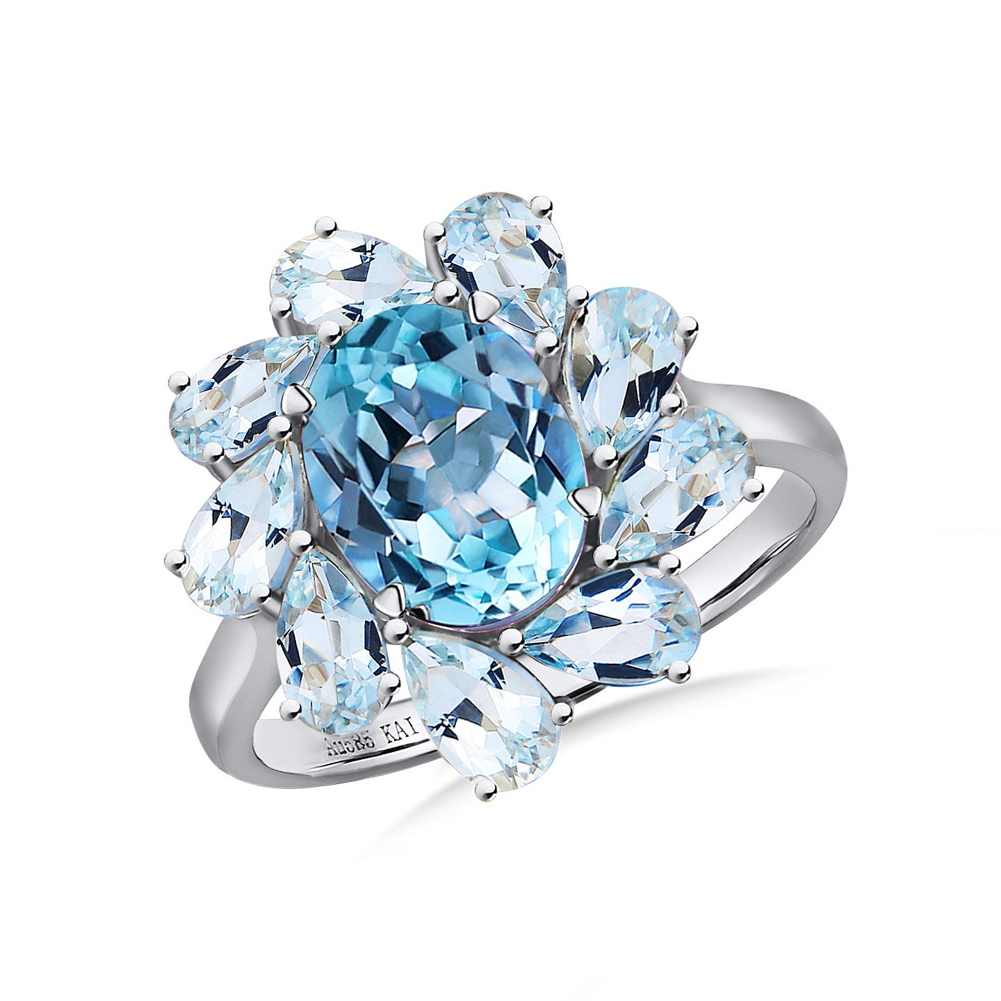 Mellissa Topaz Aquamarine Ring