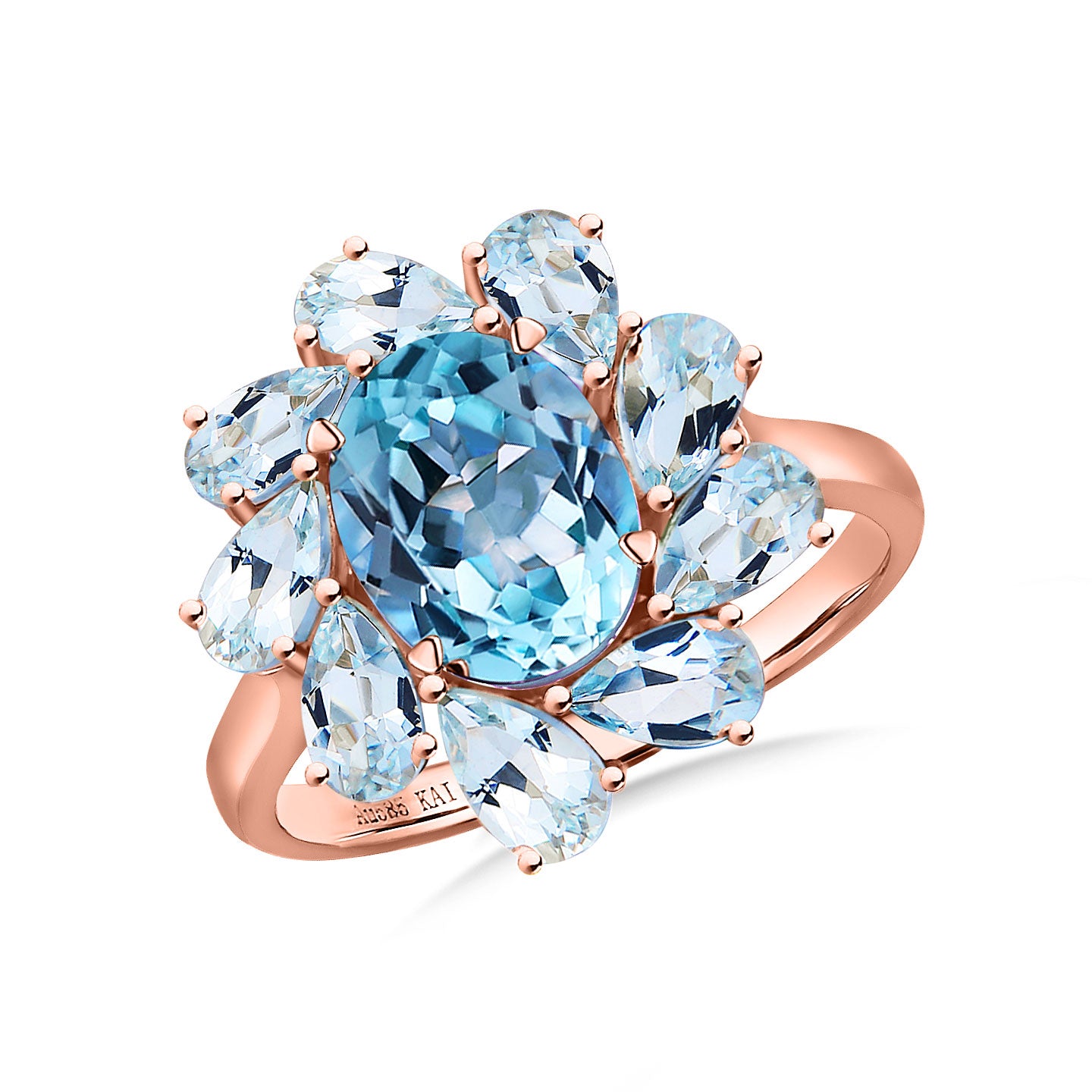 Mellissa Topaz Aquamarine Ring