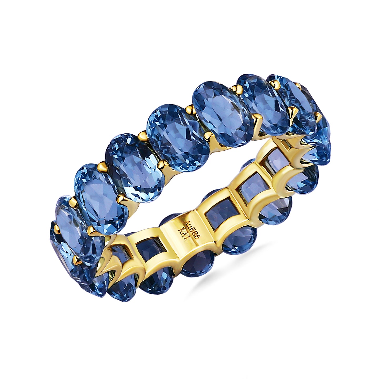 Nora Oval Topaz Eternity Ring