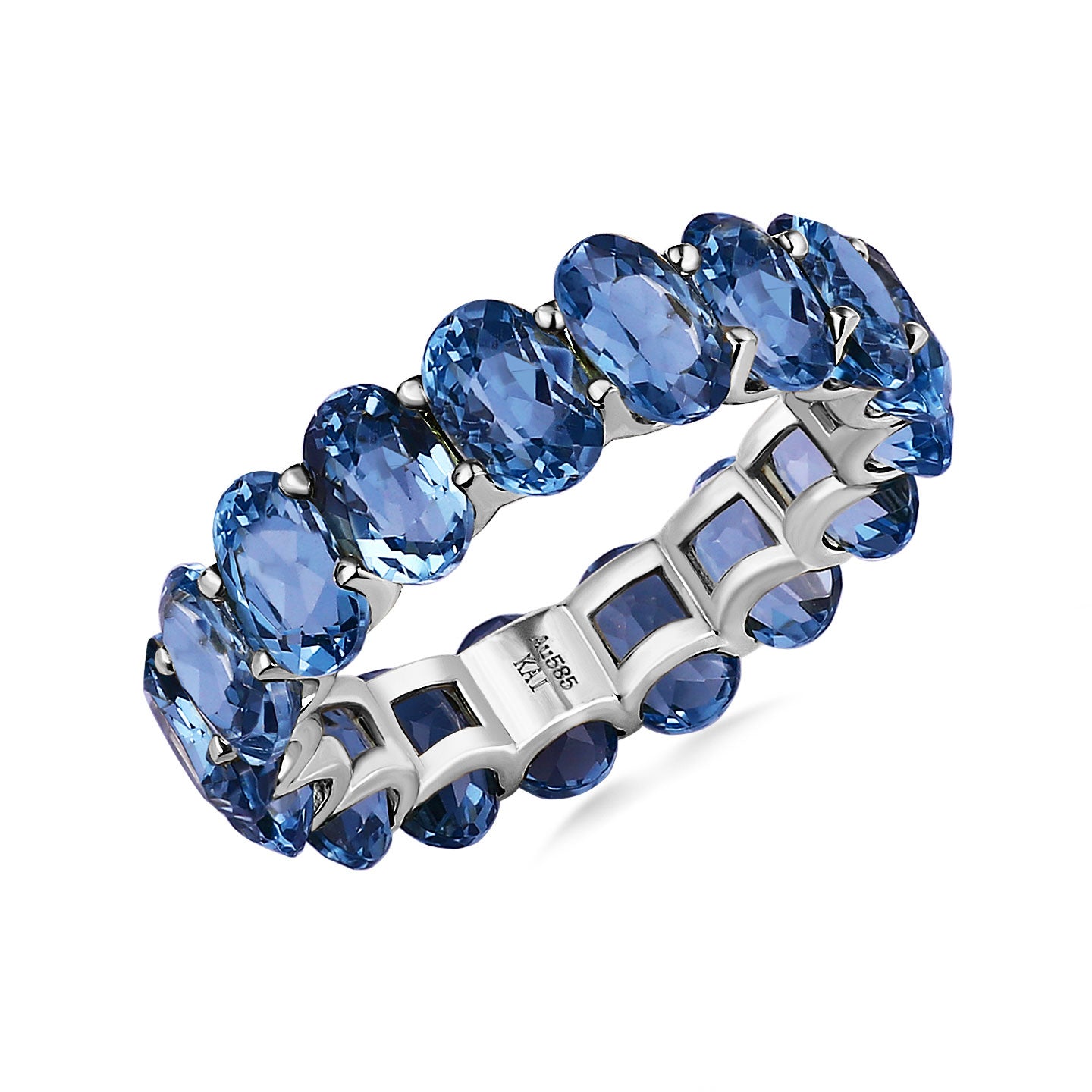 Nora Oval Topaz Eternity Ring