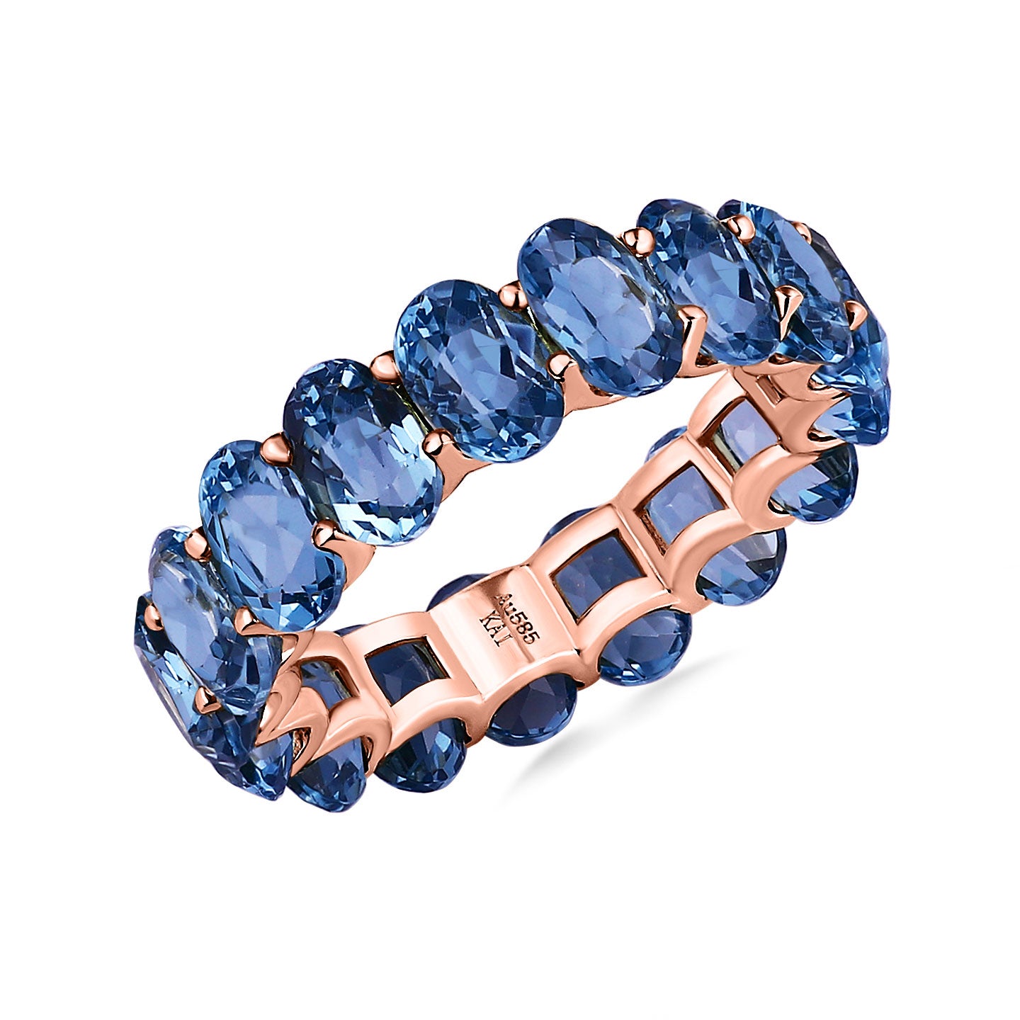 Nora Oval Topaz Eternity Ring