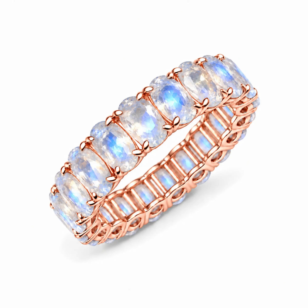 Nora 4 ctw Oval Moonstone Eternity Ring