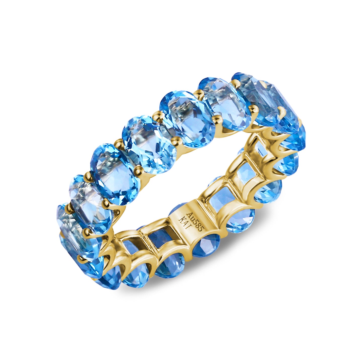 Nora Oval Topaz Eternity Ring