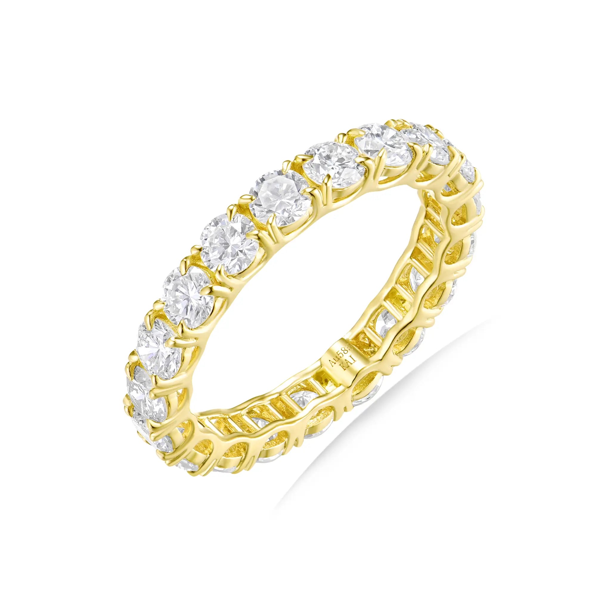 Nora 2.5ct Lab Grown Diamond Eternity Ring in 14k yellow gold