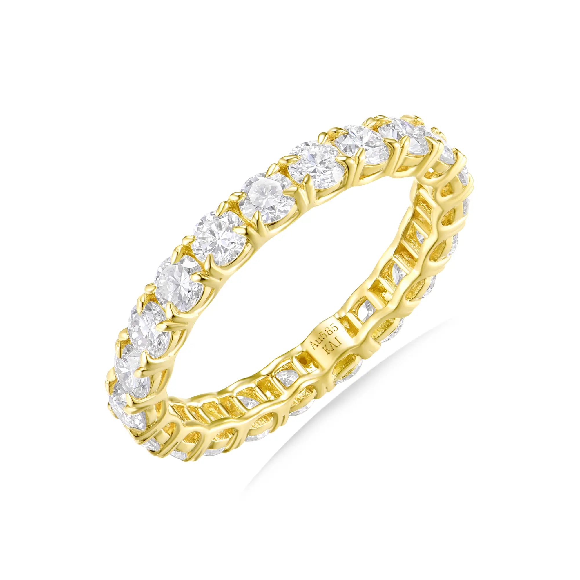 Nora 2ct Lab Grown Diamond Eternity Ring in 14k yellow gold