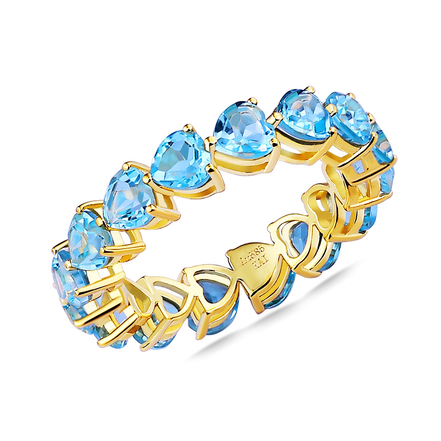 Nora Heart Topaz Eternity Ring