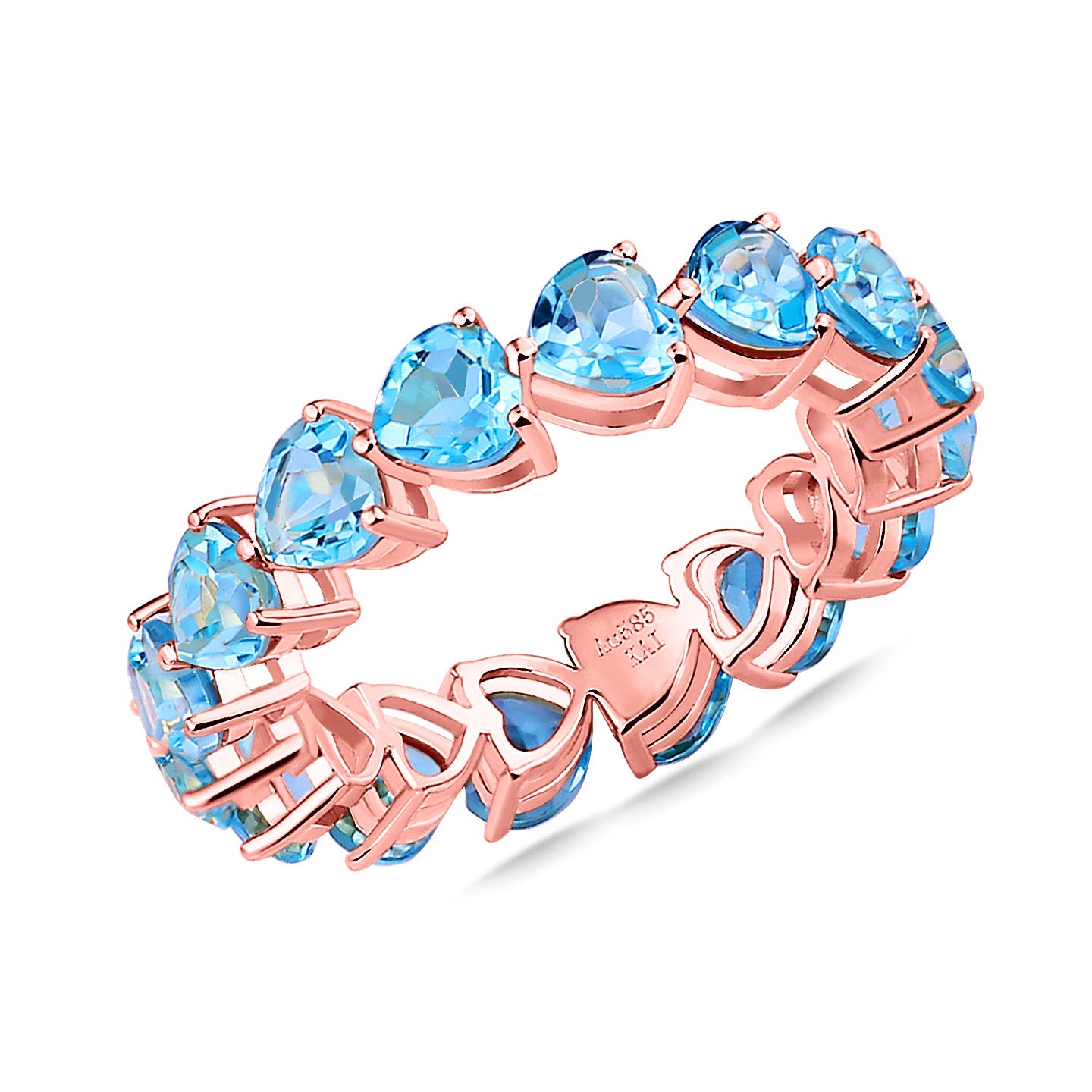 Nora Heart Topaz Eternity Ring