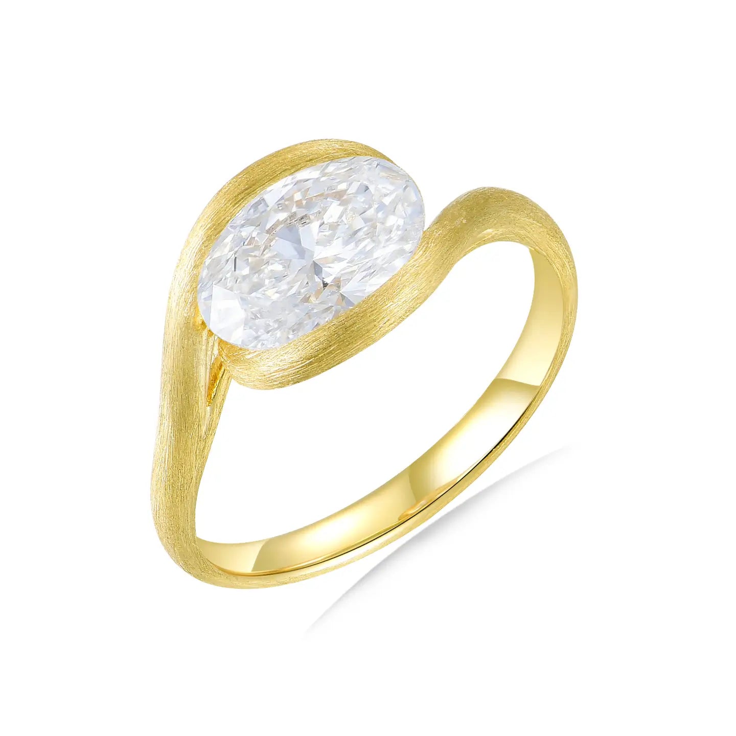 Eternal Wave Oval Lab Grown Diamond East-West Ring