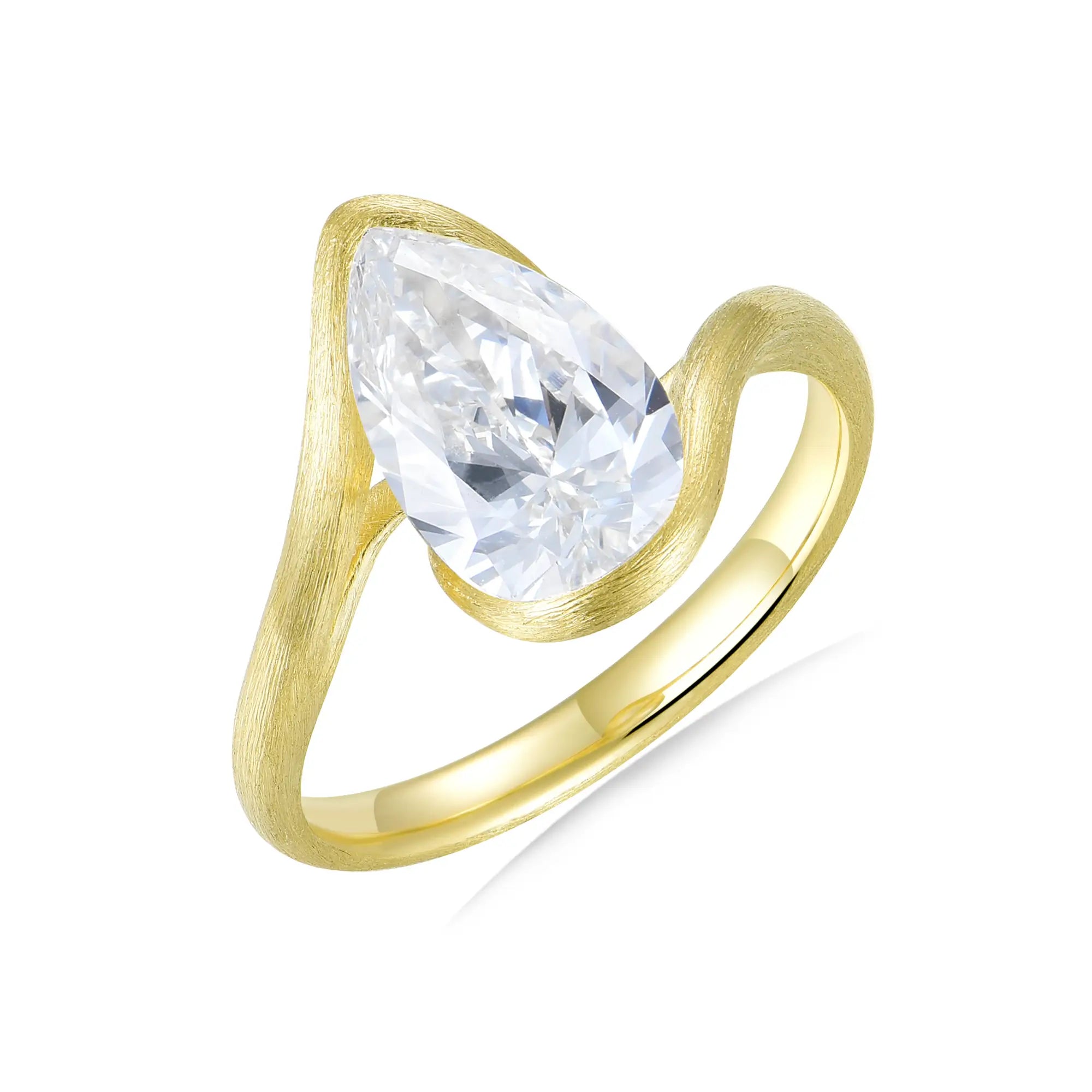 Eternal Wave Pear Lab Grown Diamond Ring