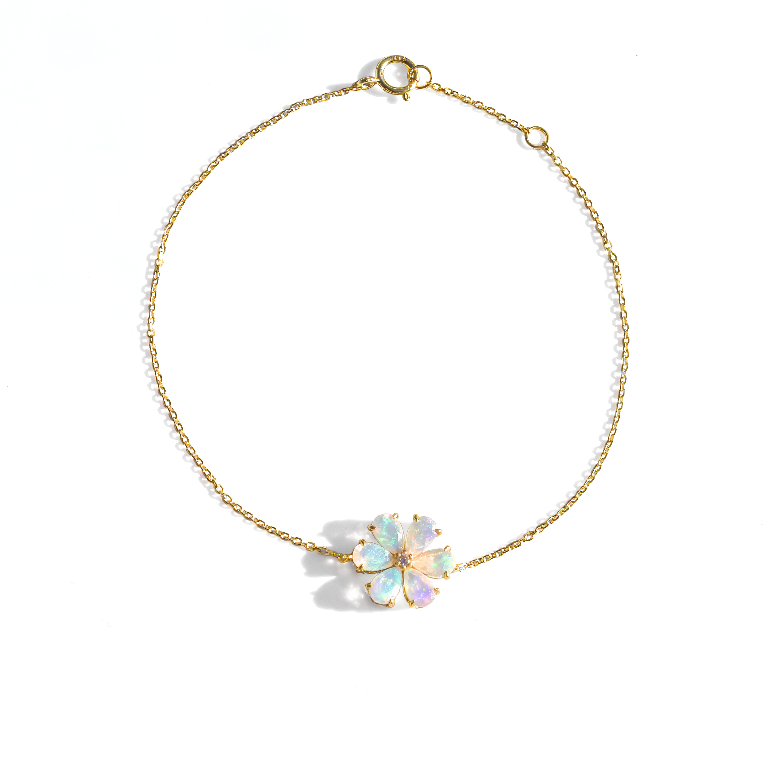 Flora Opal Diamond Flower Bracelet