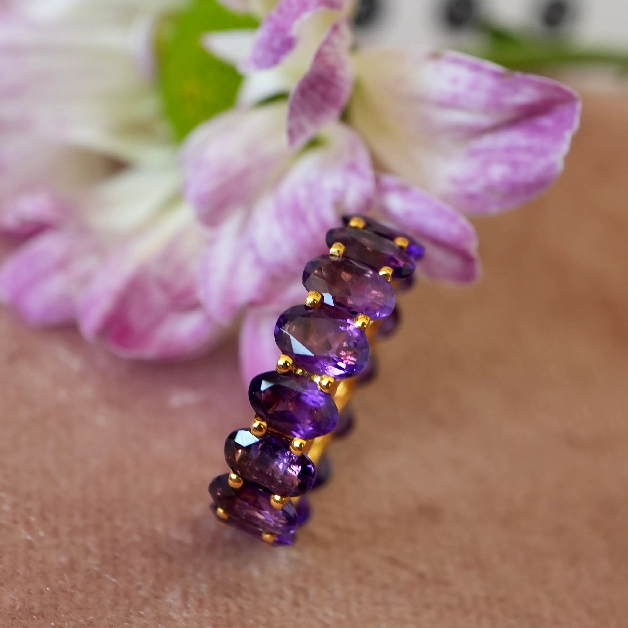 Nora Oval Amethyst Eternity Ring