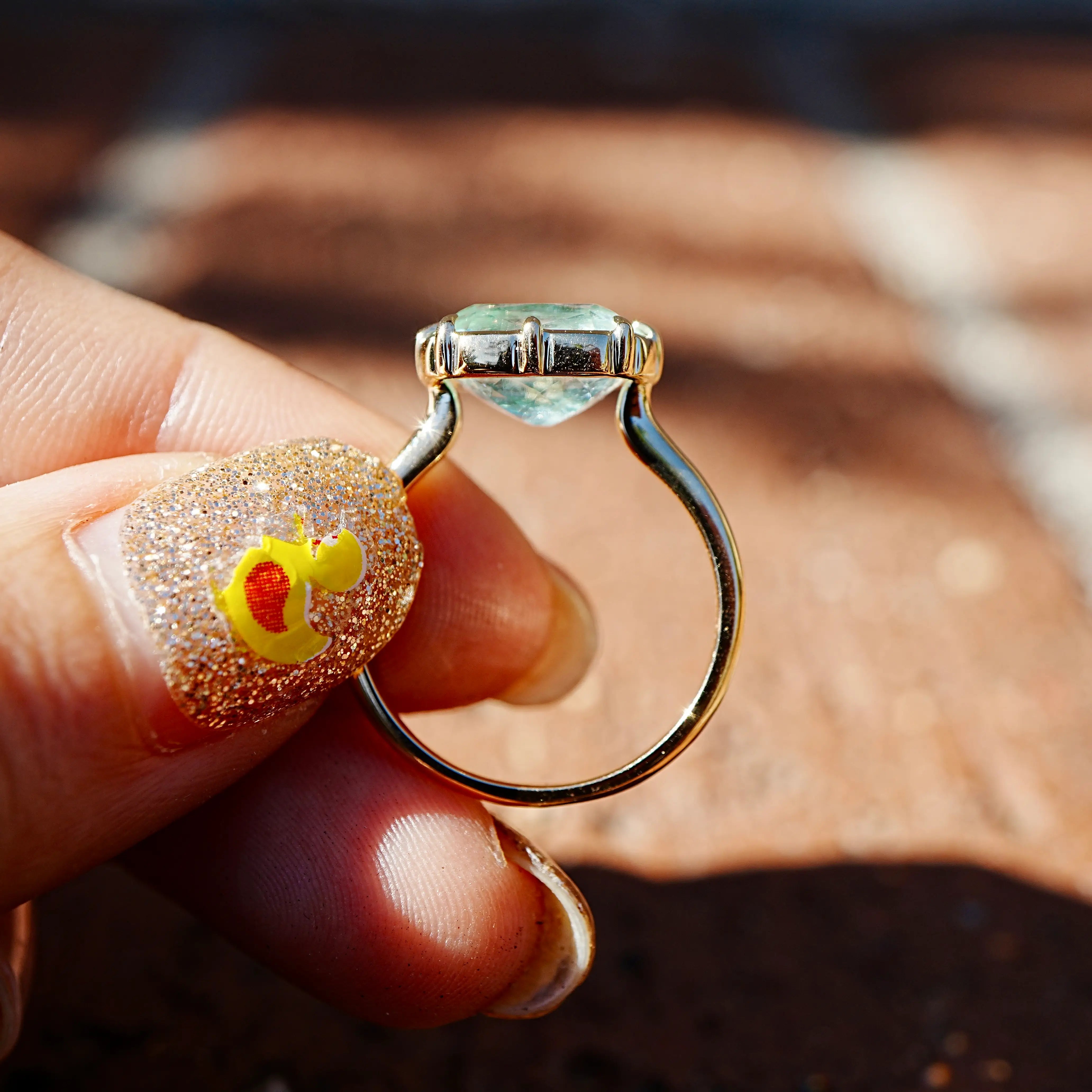 Kai Aurea Vanadium Beryl Ring - 3.58ct in 14k yellow gold (One-of-a-Kind)