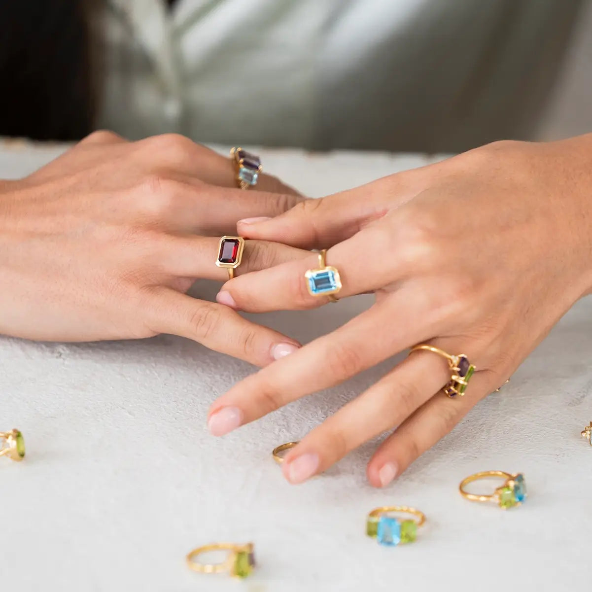 Bella Emerald-Cut Topaz Ring