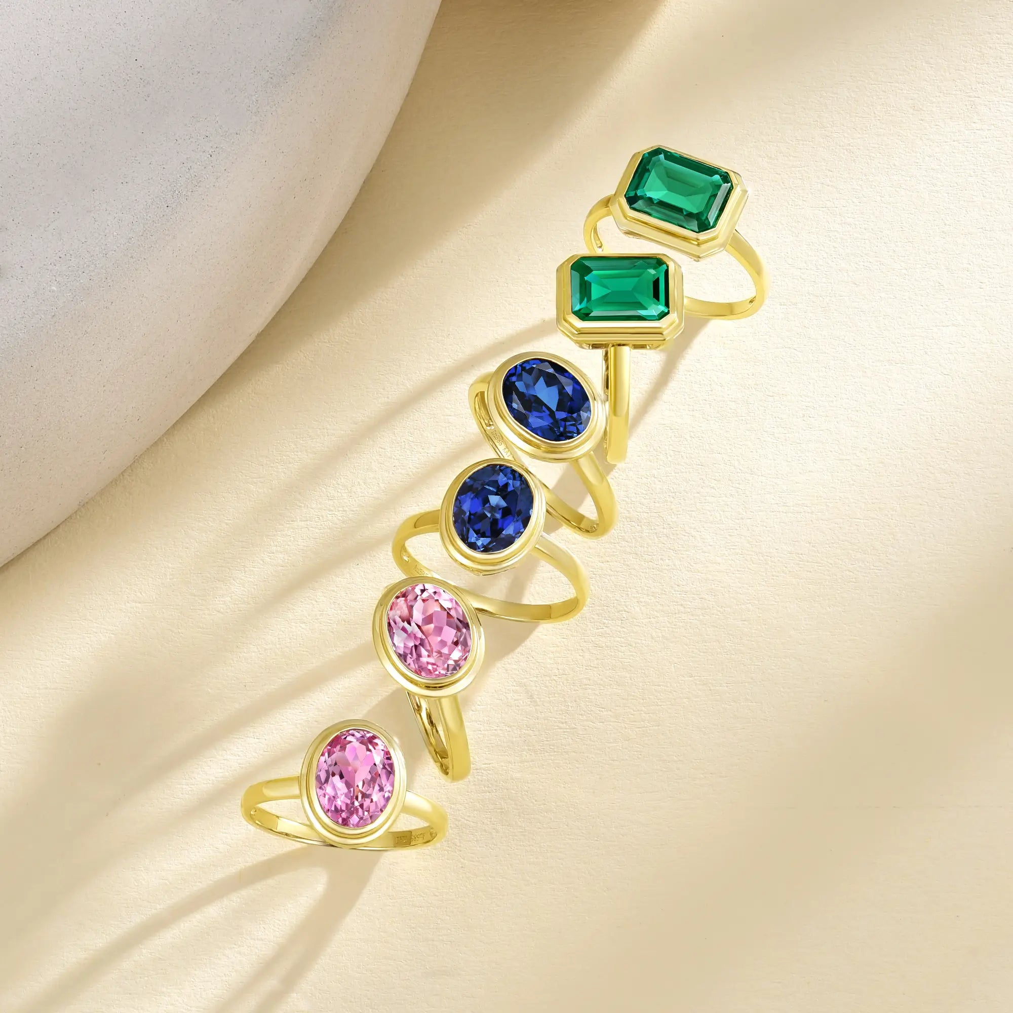 kai fine jewelry lab grown gemstones ring in 14k solid gold
