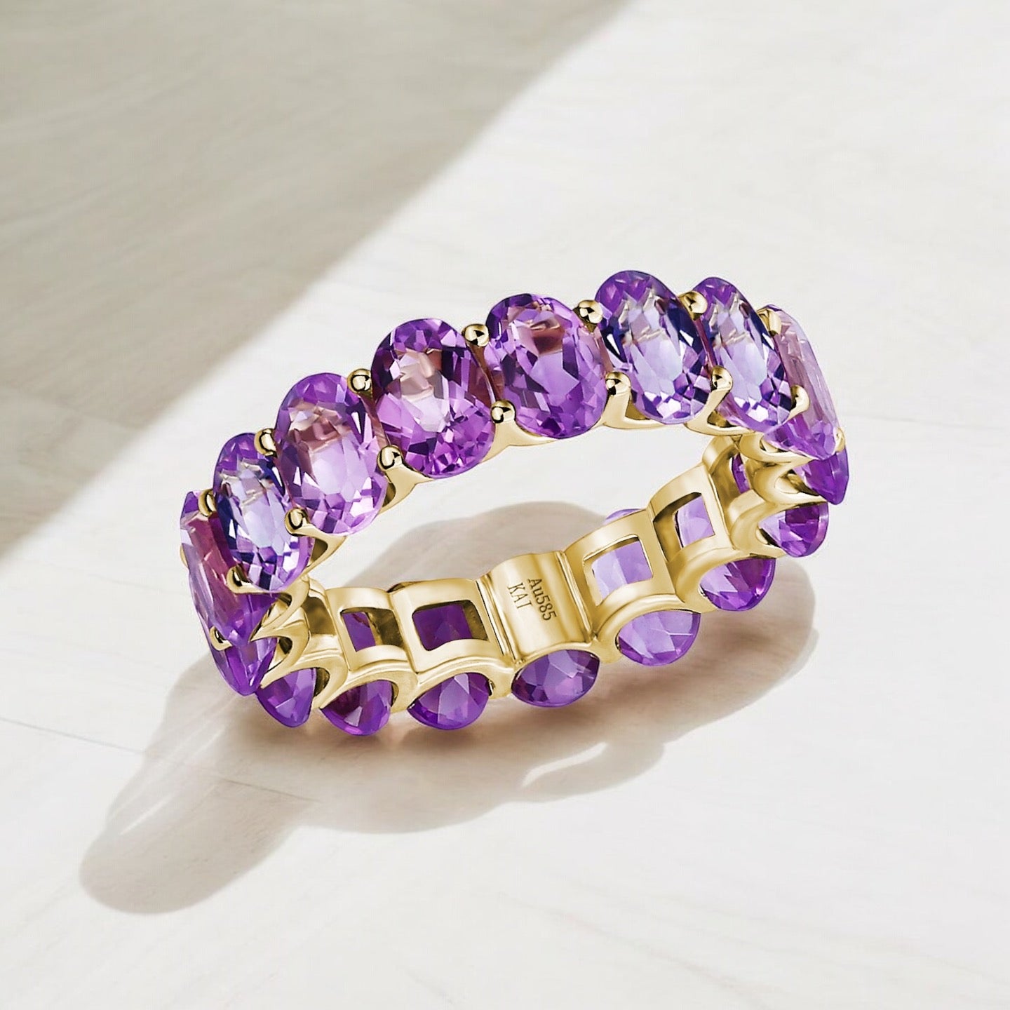 Nora Oval Amethyst Eternity Ring