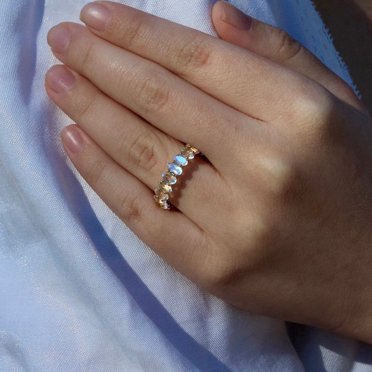 Nora Oval Moonstone Eternity Ring