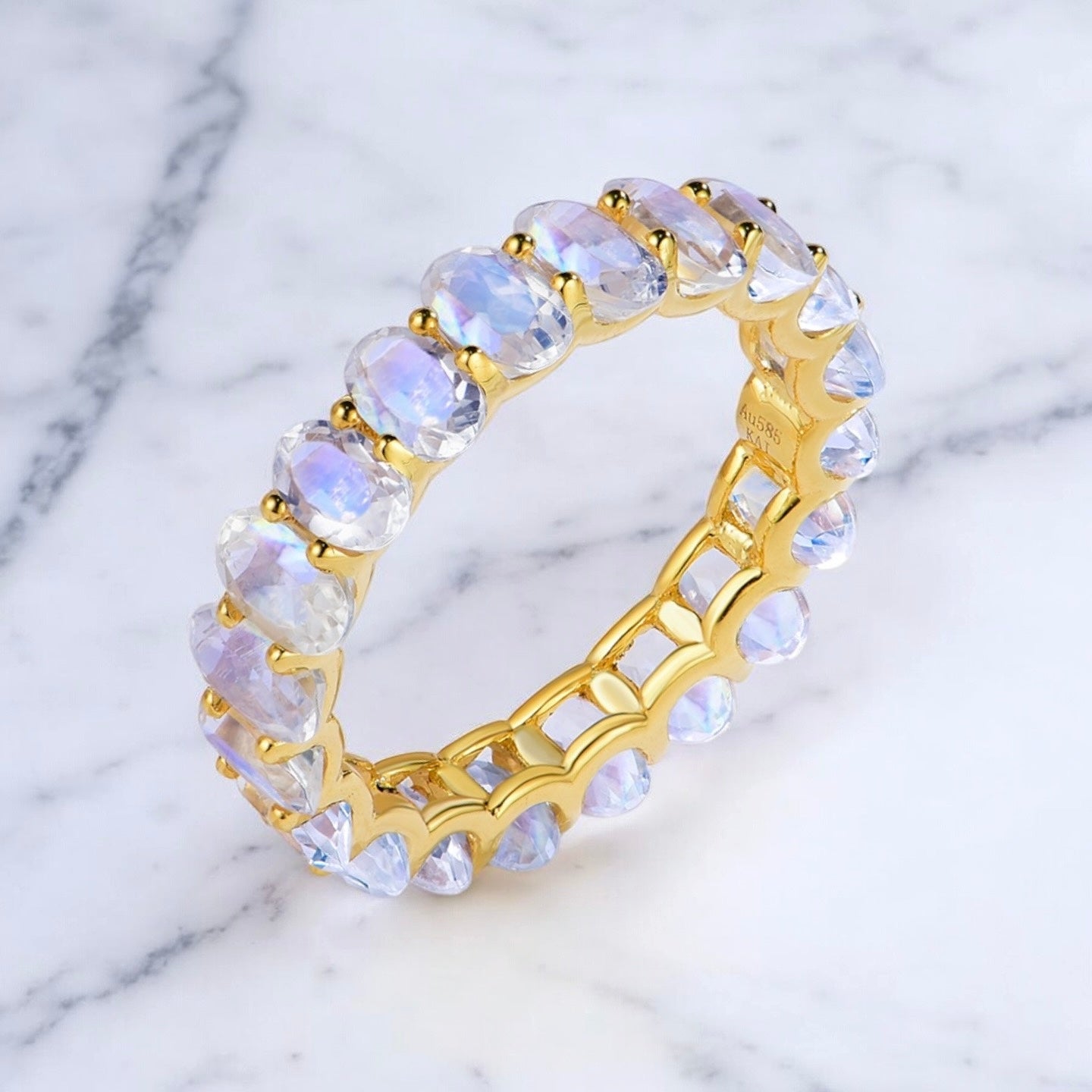 Nora Oval Moonstone Eternity Ring