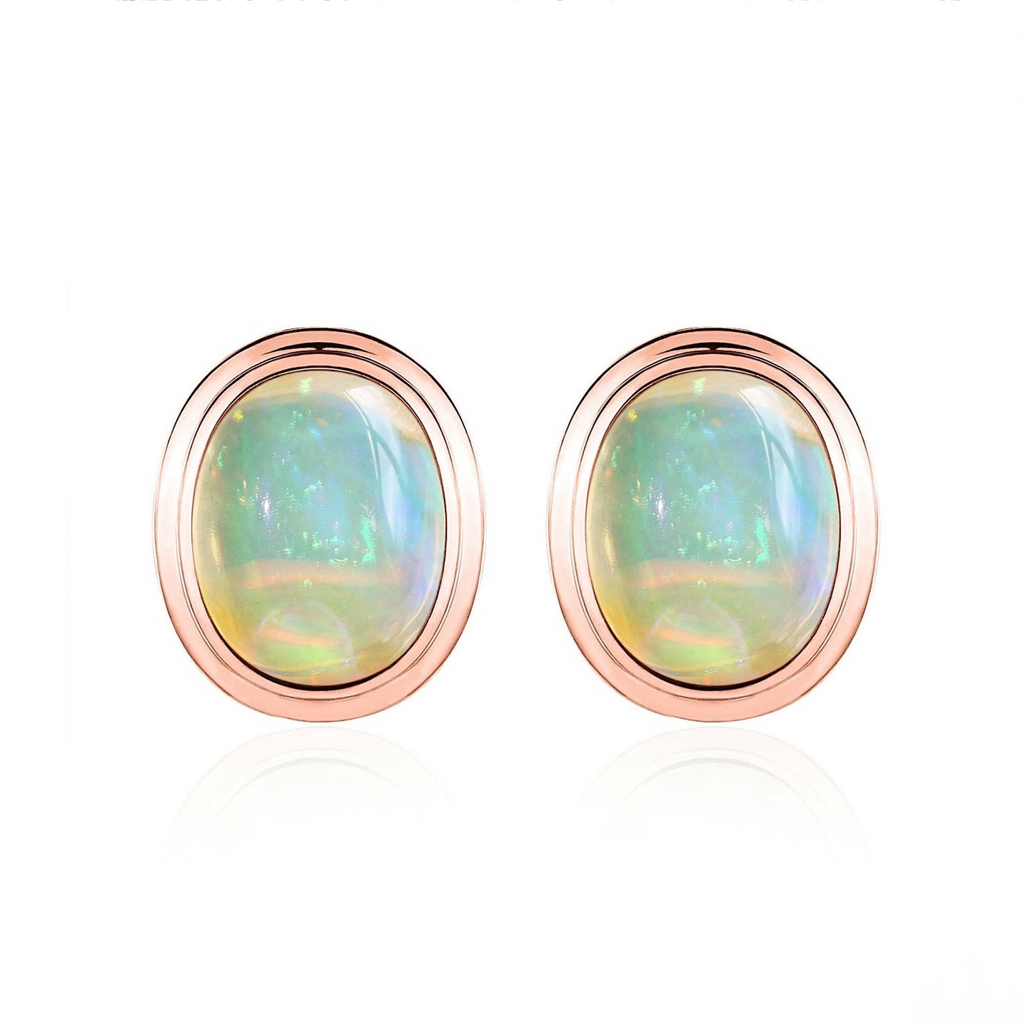 Bella Oval Opal Earrings