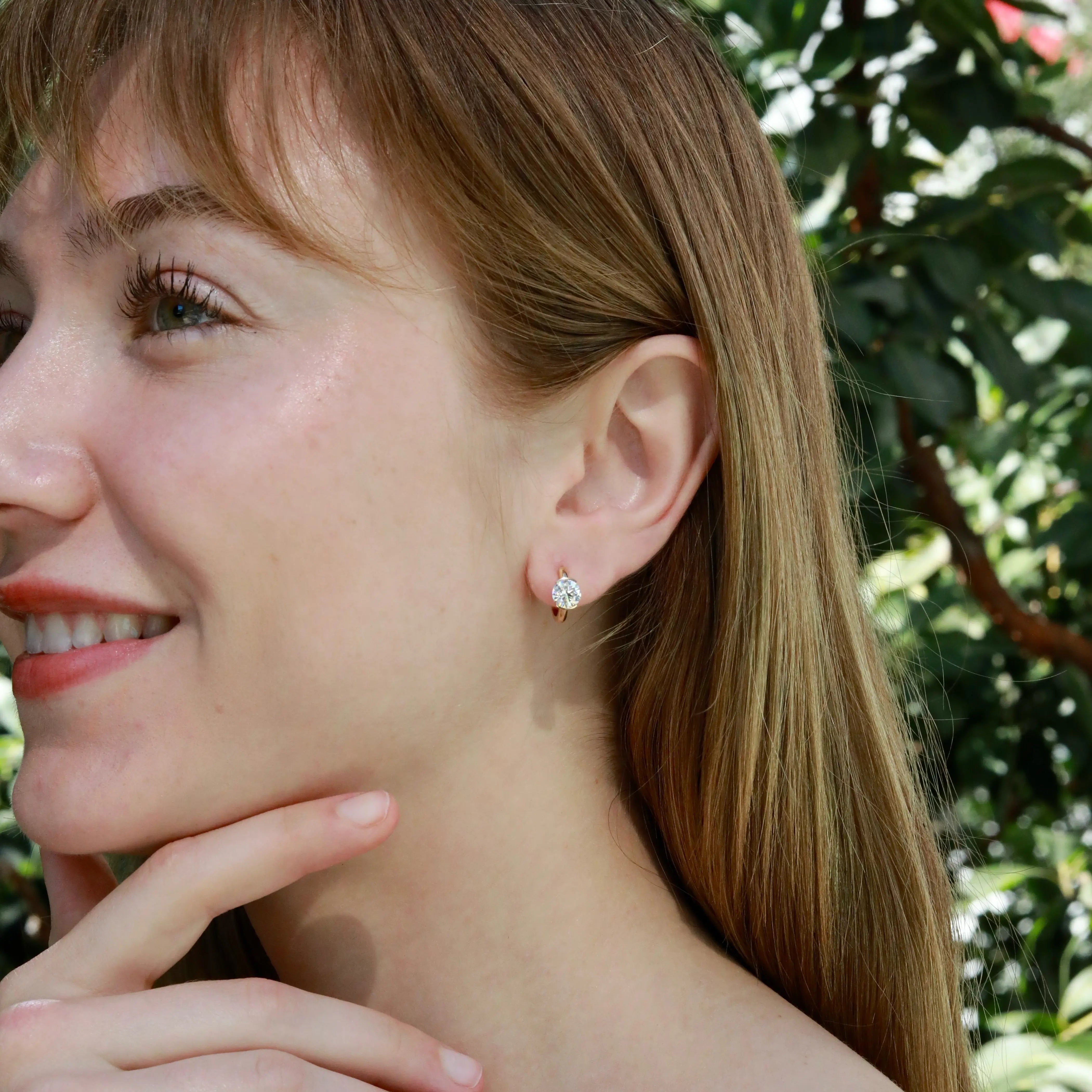 Pure Glow 2.00ctw Lab Grown Diamond Hoop Earrings in 14k gold