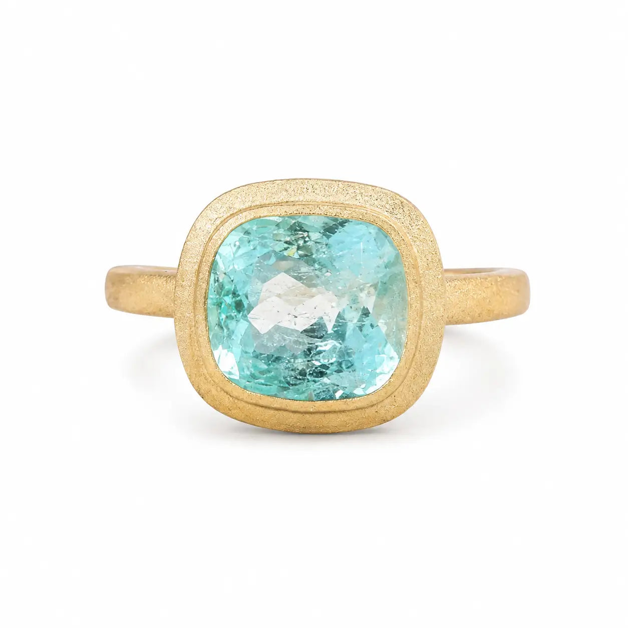 Aria Arch 2.70 ct Natural Vanadium Beryl Ring 14k yellow gold (One-of-a-Kind)