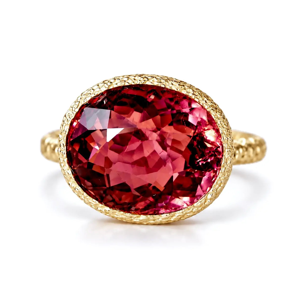 Aria Arch 8.32 ct Natural Rubellite Tourmaline East-West Ring (One-of-a-Kind)