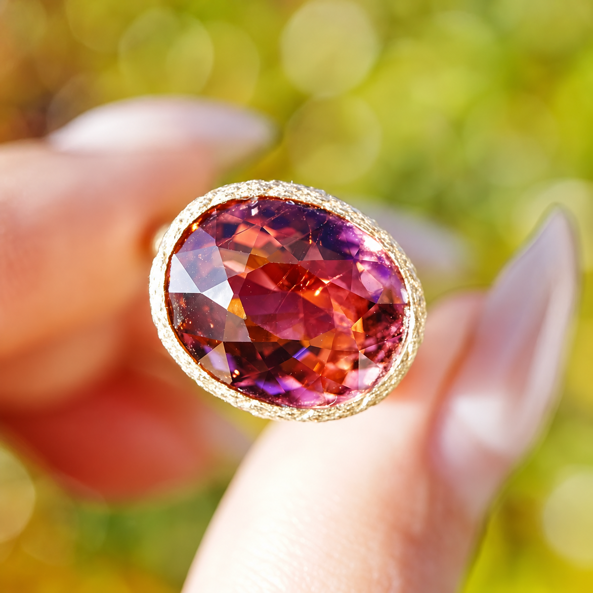 Aria Arch 8.32 ct Natural Rubellite Tourmaline East-West Ring (One-of-a-Kind)
