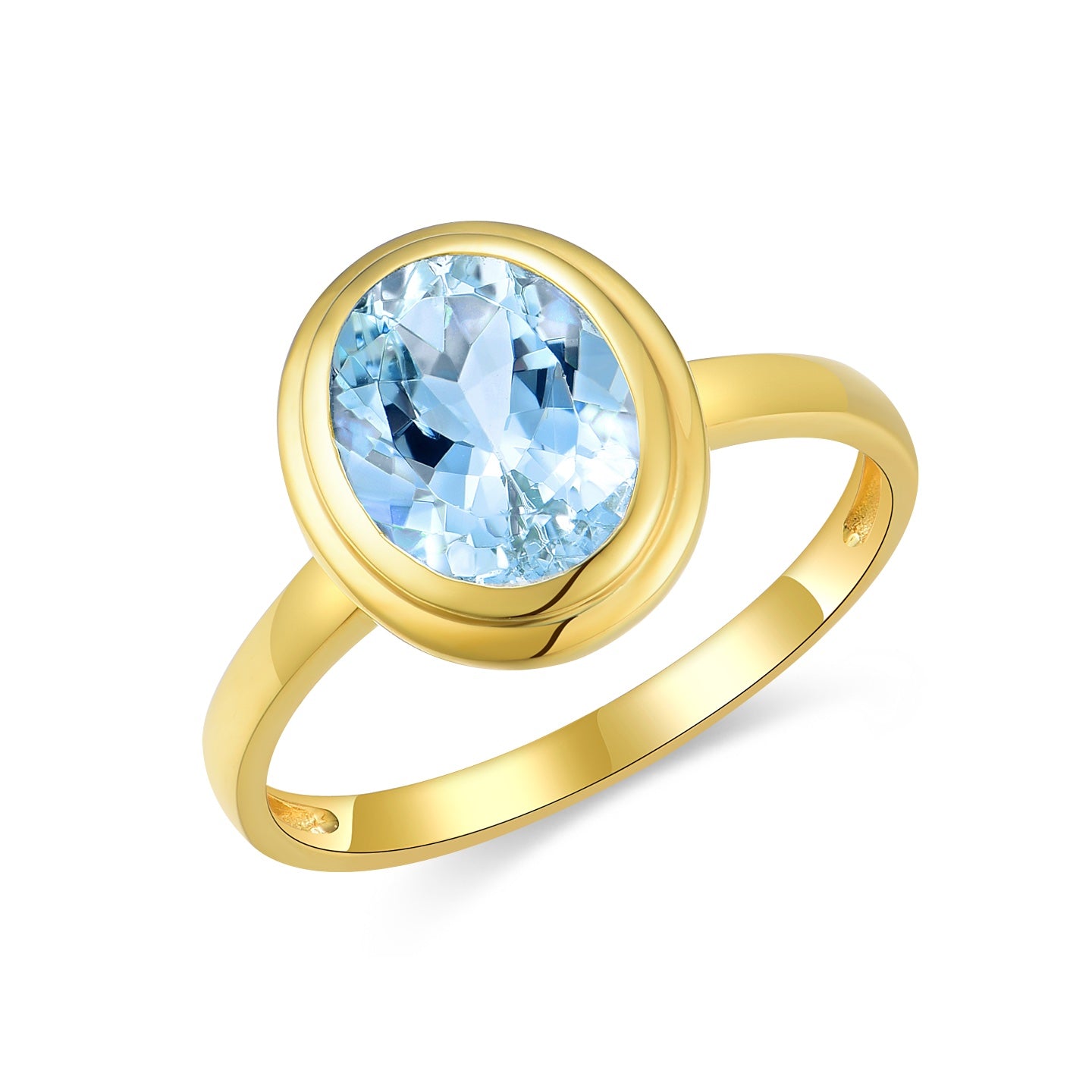 Bella Oval Aquamarine Ring