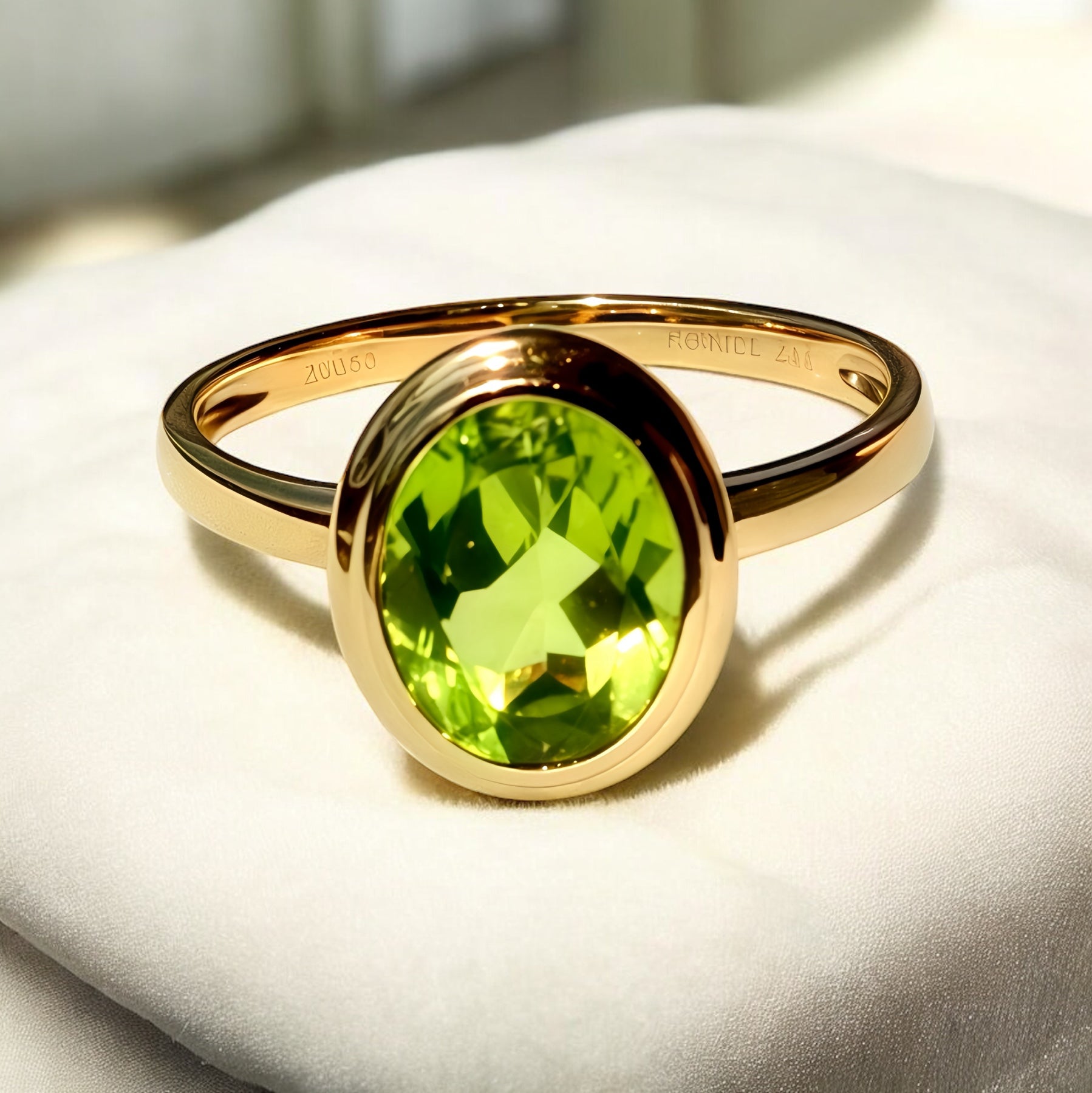 Bella Oval Peridot Ring