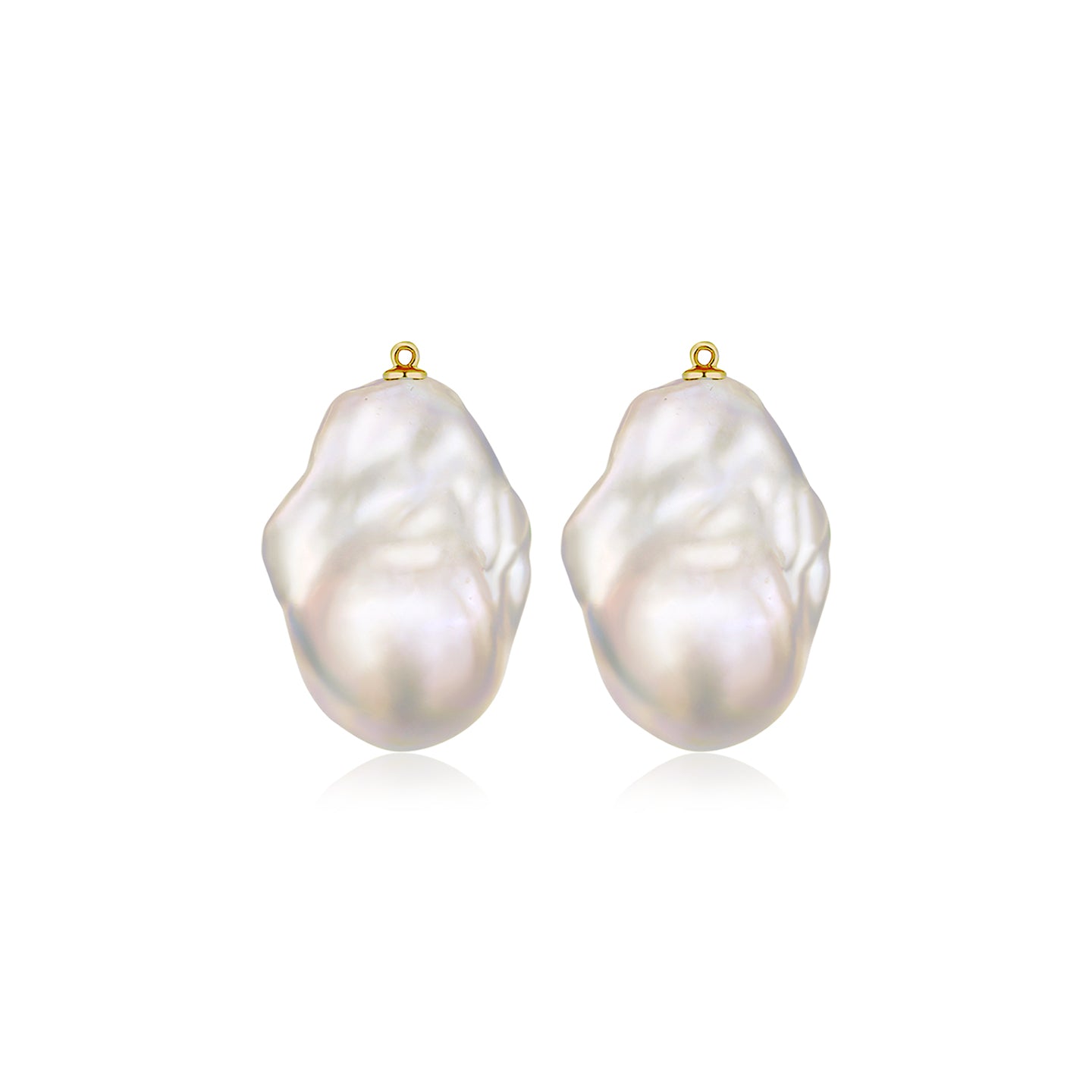 Small Hoop Baroque Pearl Enhancers