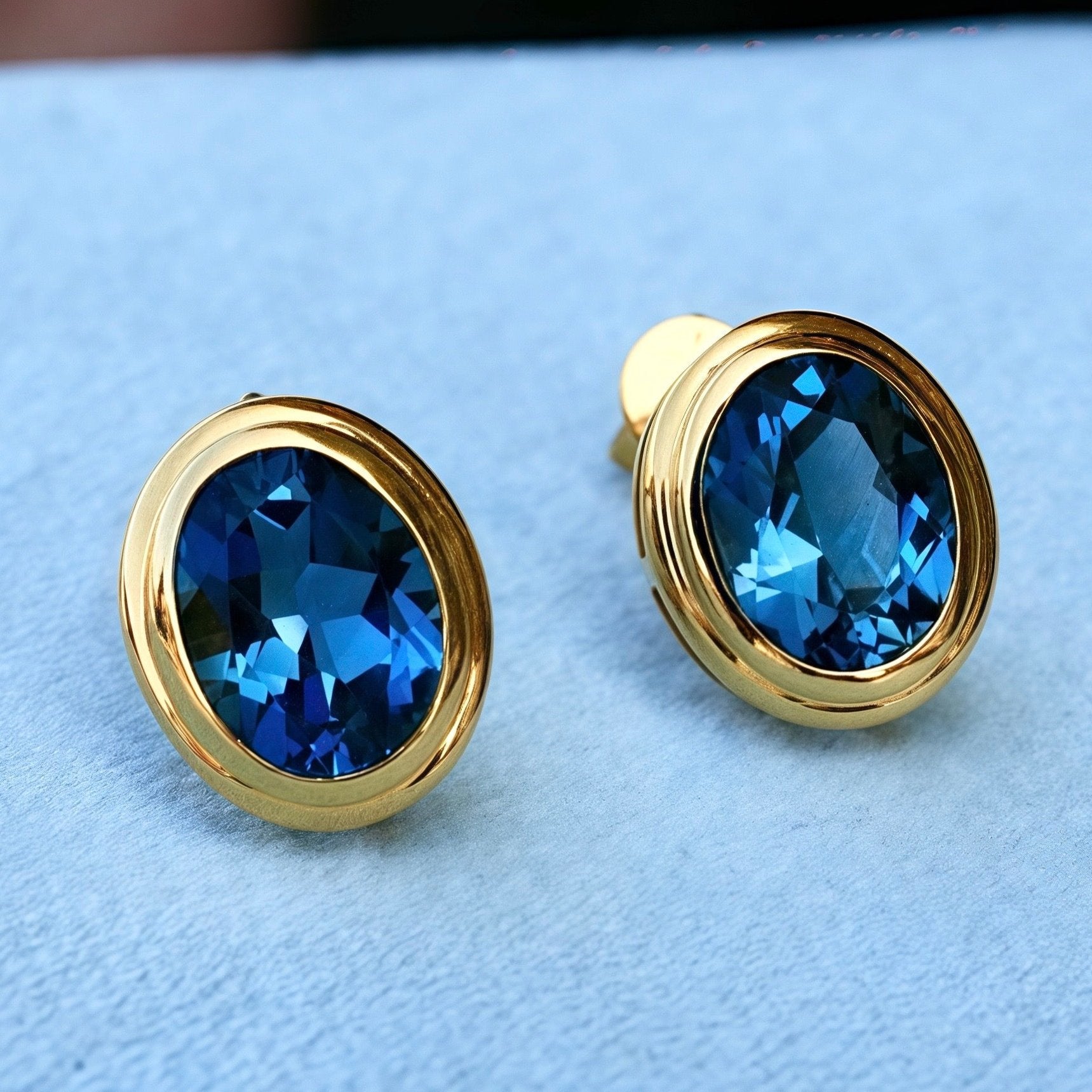 Bella Oval Topaz Pearl Convertible Drop Earrings